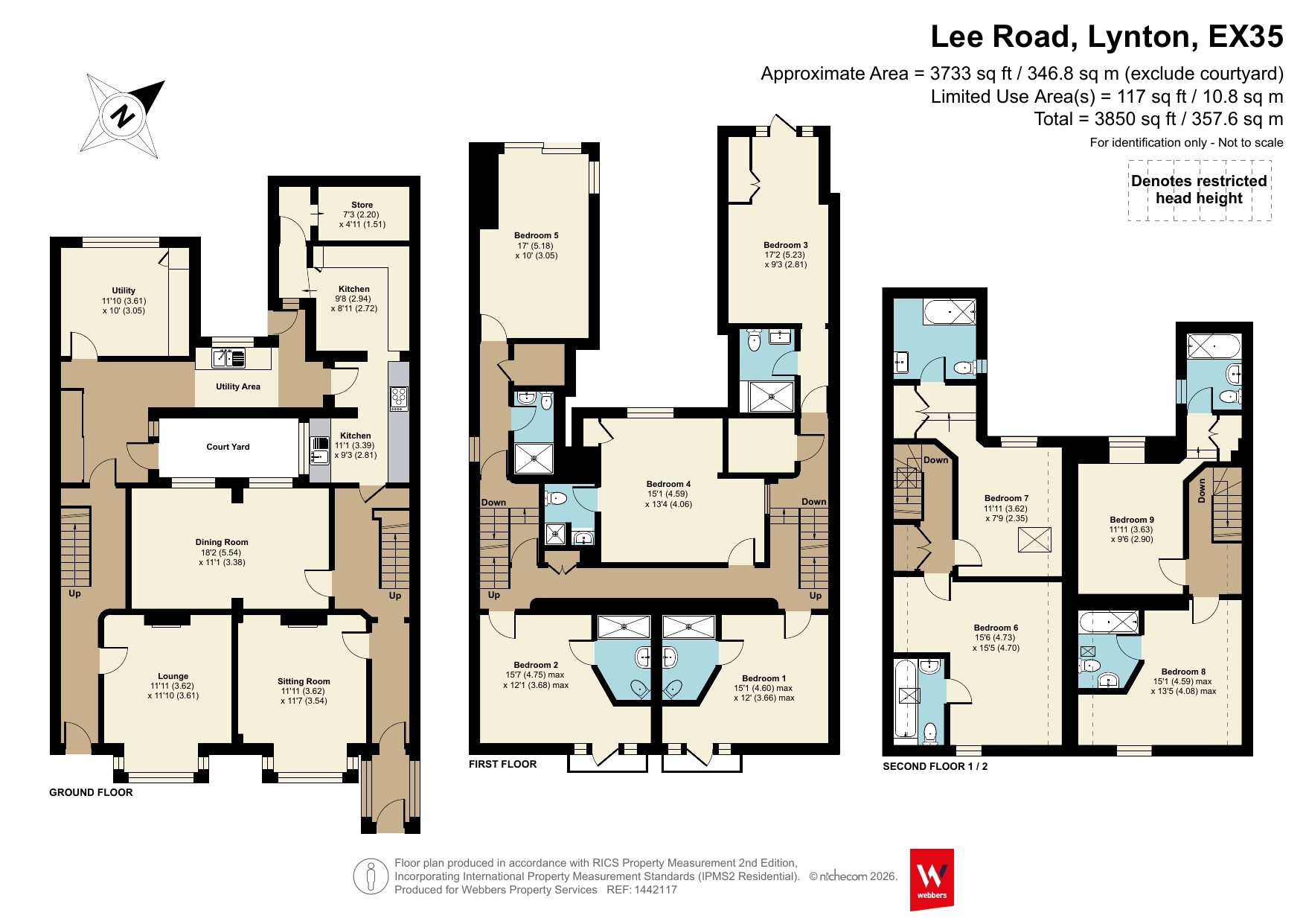 Lee House, 27, Lee Road, Devon floorplan