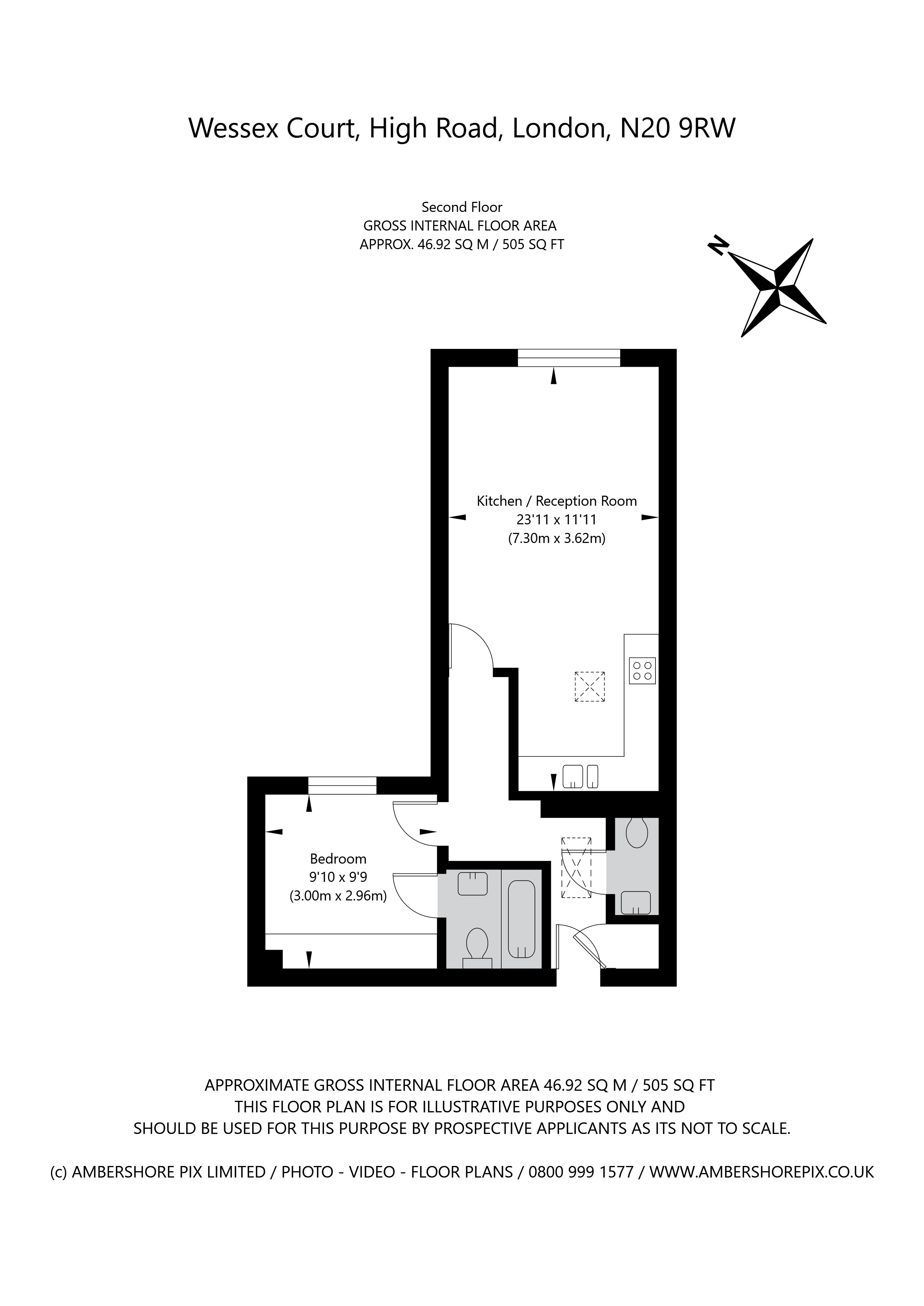 9 Wessex Court,1500, High Road, Whetstone floorplan