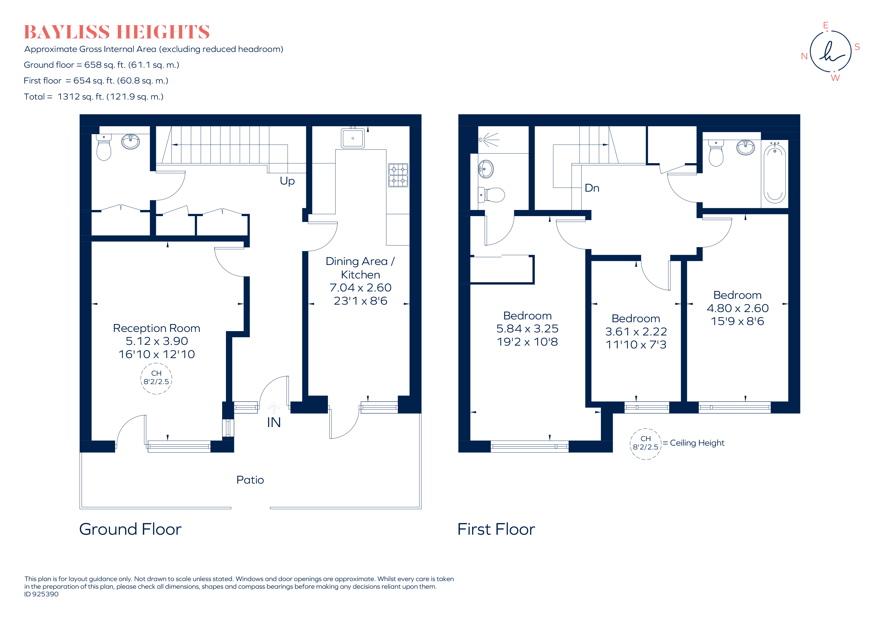 Flat 2, Bayliss Heights, 8, Peartree Way, London floorplan