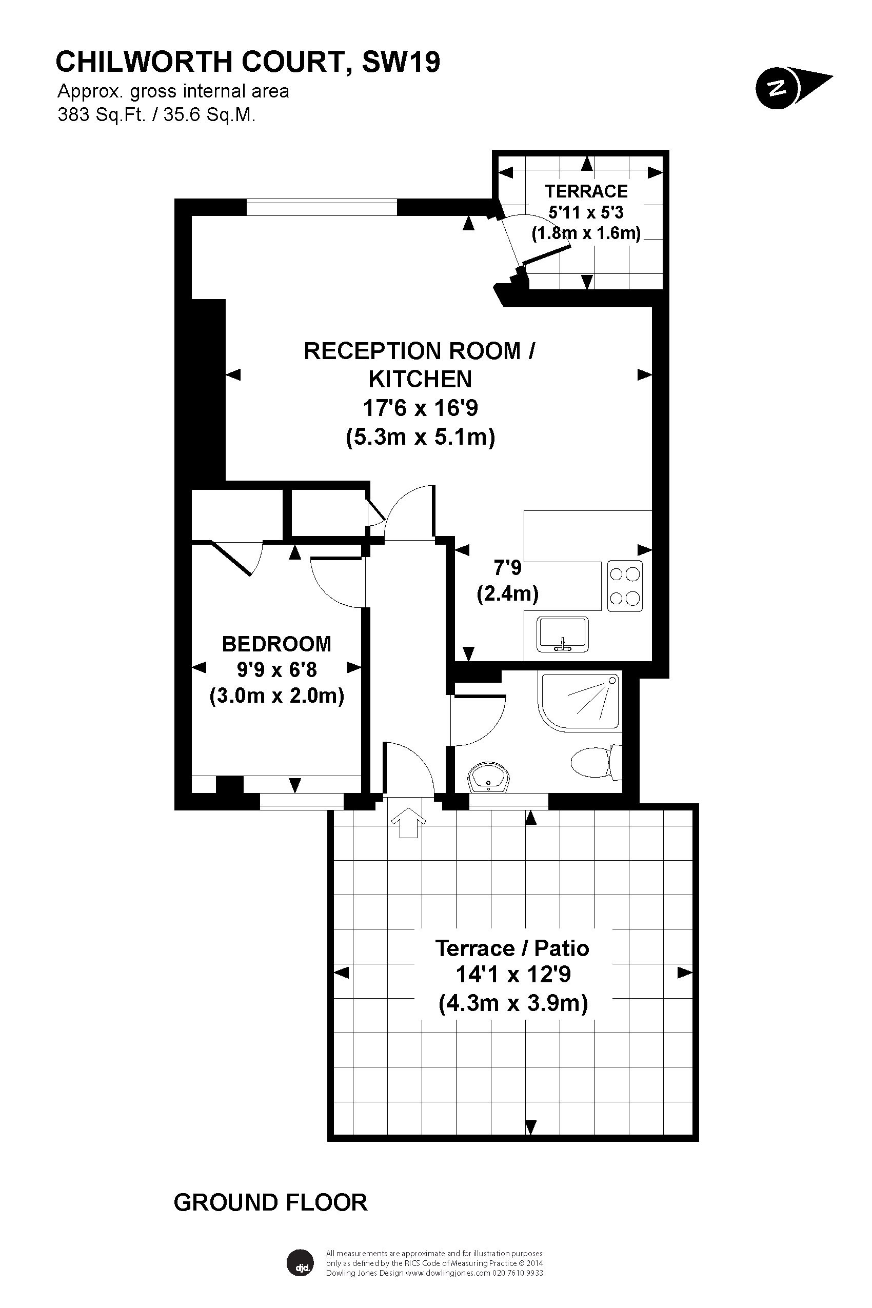 Flat 19, Chilworth Court,, Windlesham Grove, London floorplan