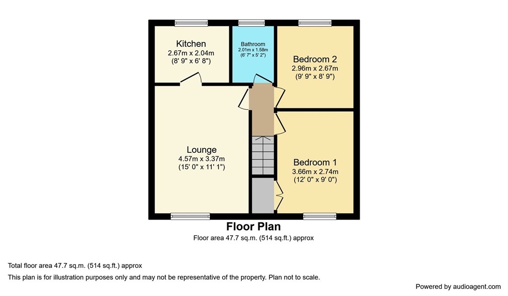 37, College Road, Ashington floorplan