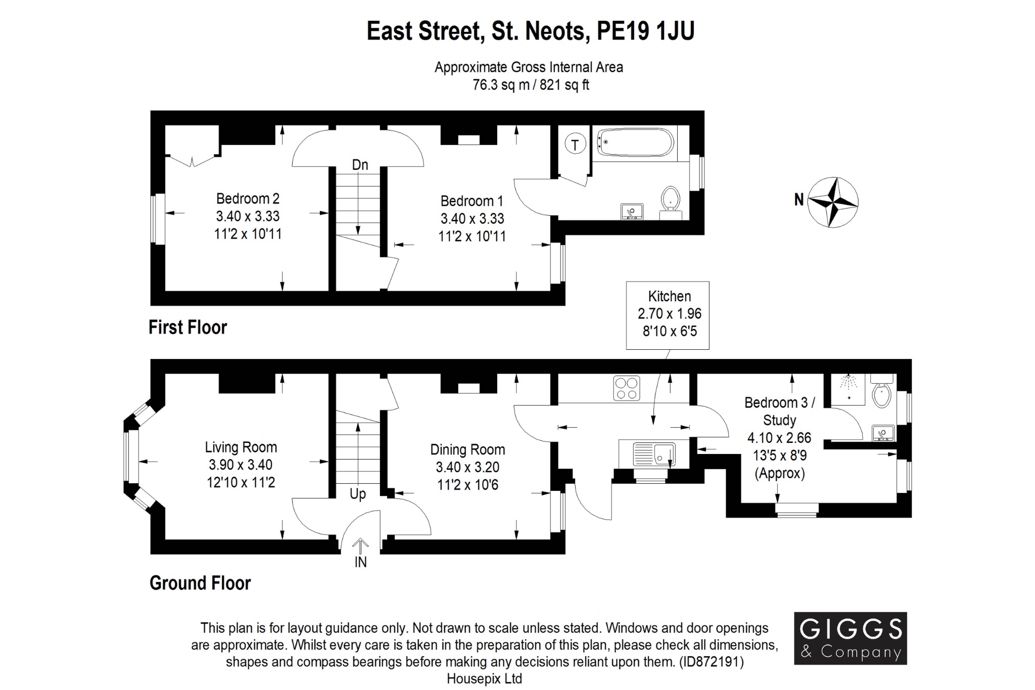 East Street, St. Neots, Cambridgeshire PE19, 2 bedroom semidetached
