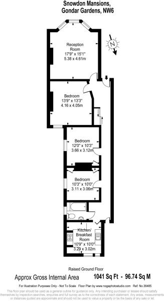 3 Bedrooms Flat to rent in Gondar Gardens, West Hampstead, London NW6