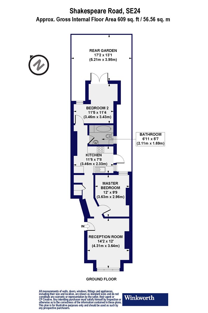 Flat A, 96, Shakespeare Road, London floorplan