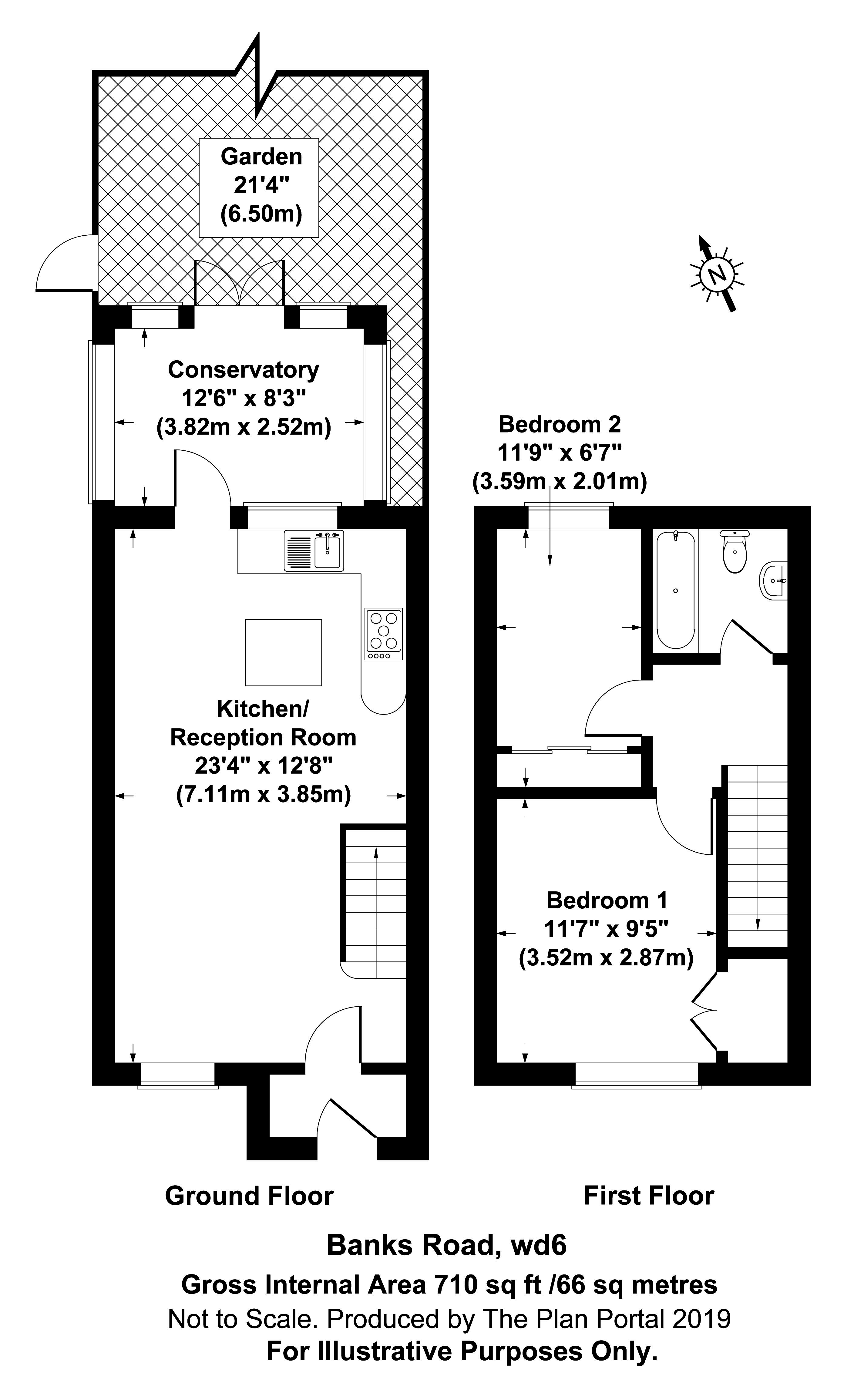 2 Bedrooms Semi-detached house for sale in Banks Road, Borehamwood WD6