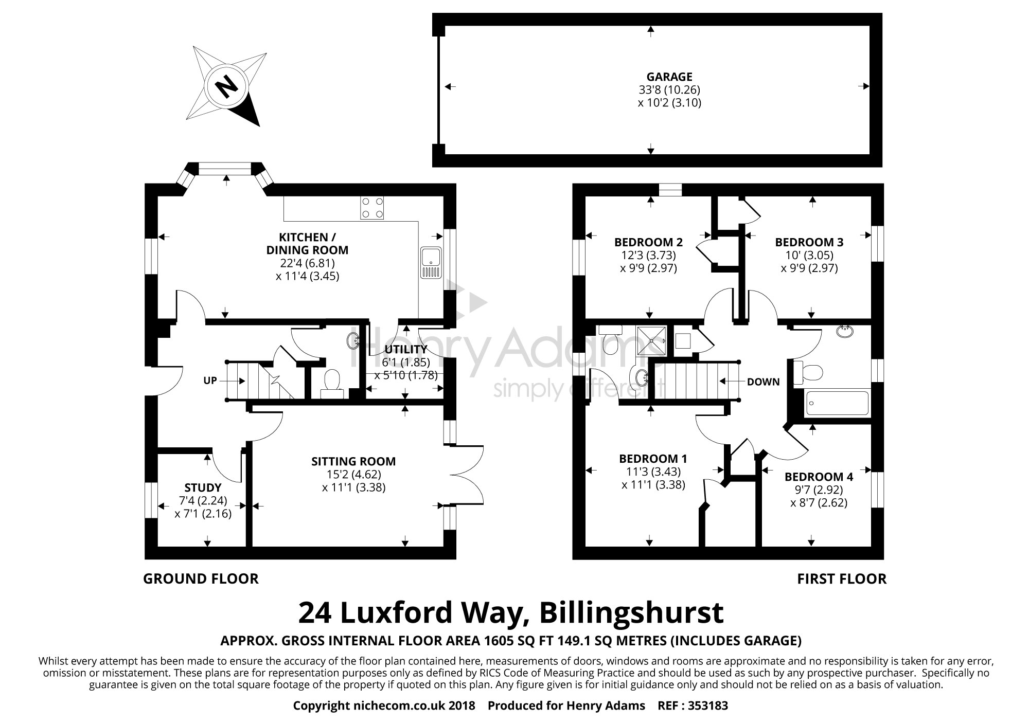 4 Bedrooms Detached house for sale in Luxford Way, Billingshurst RH14