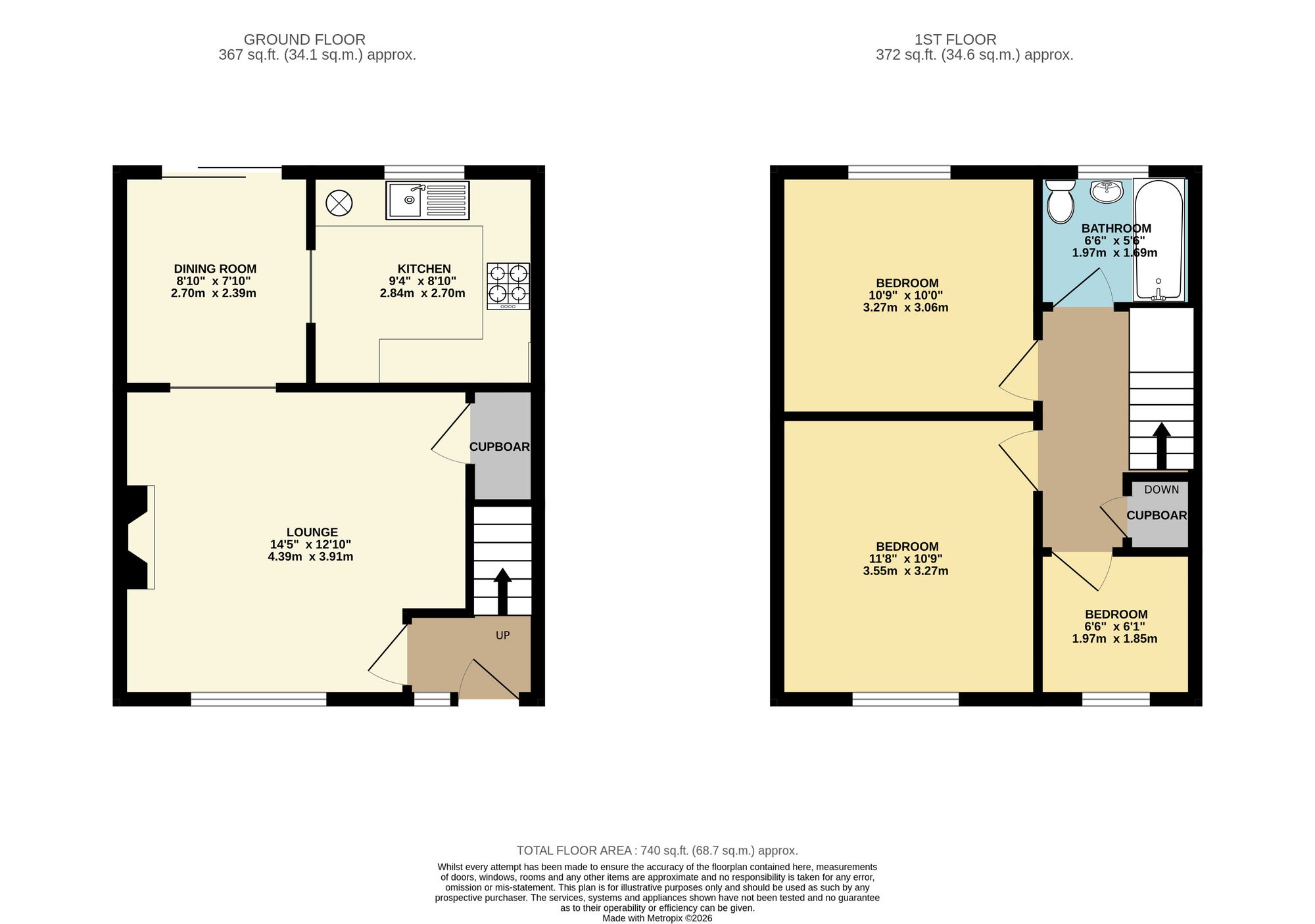 22 New Wellington Close, Blackburn floorplan