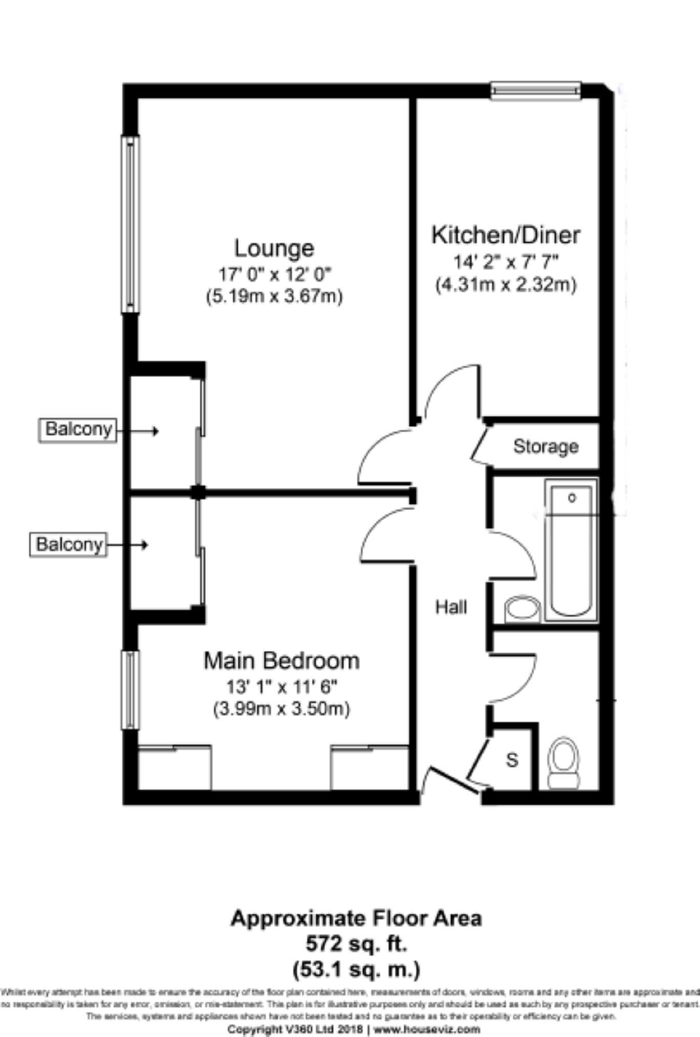 1 Bedrooms Flat for sale in Bower Hill, Epping CM16