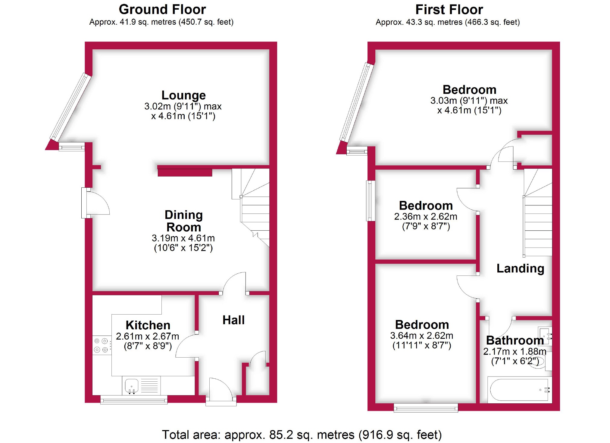Red Hall Avenue, Connahs Quay, Deeside, Flintshire CH5, 3 bedroom
