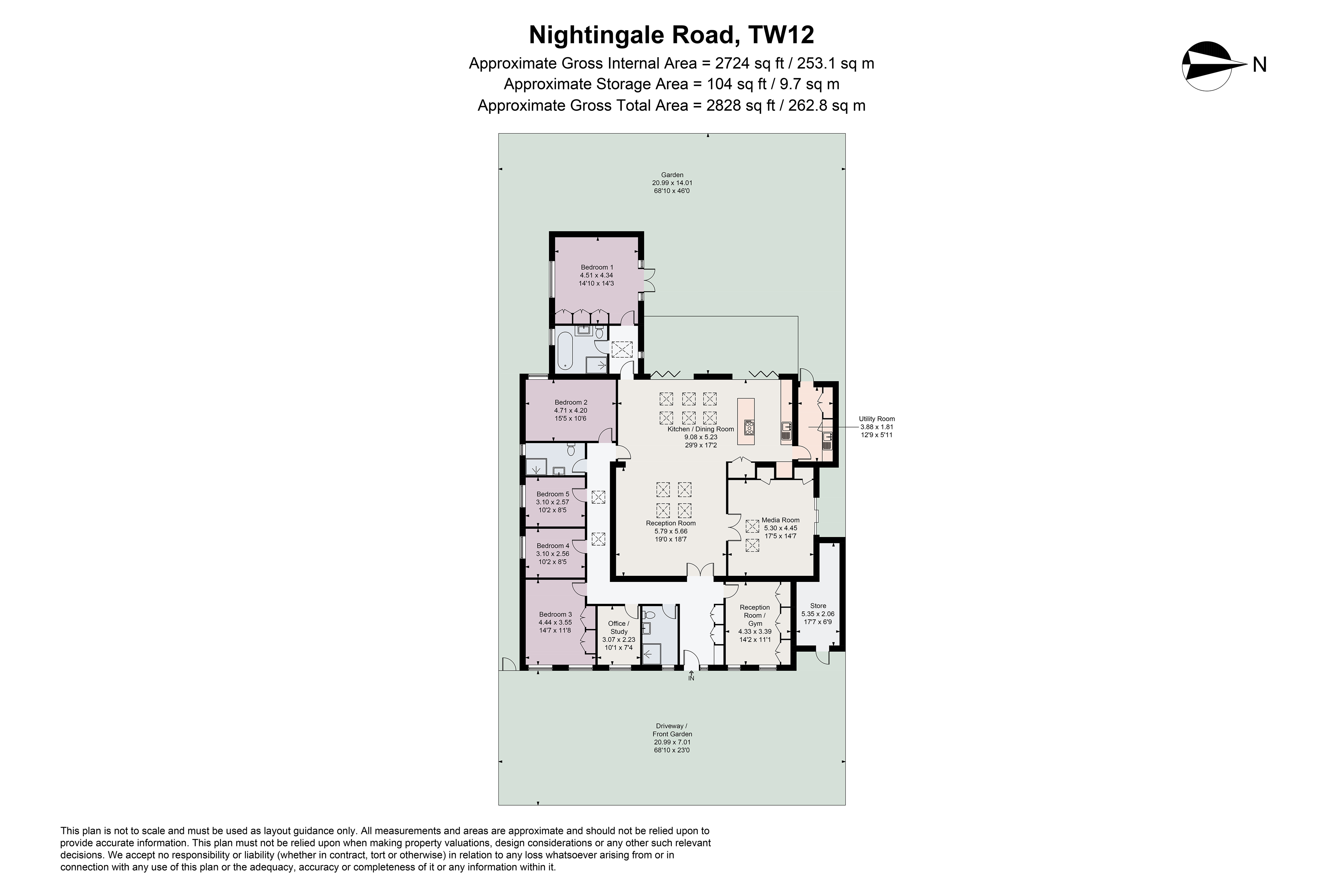 1A, Nightingale Road, Hampton floorplan