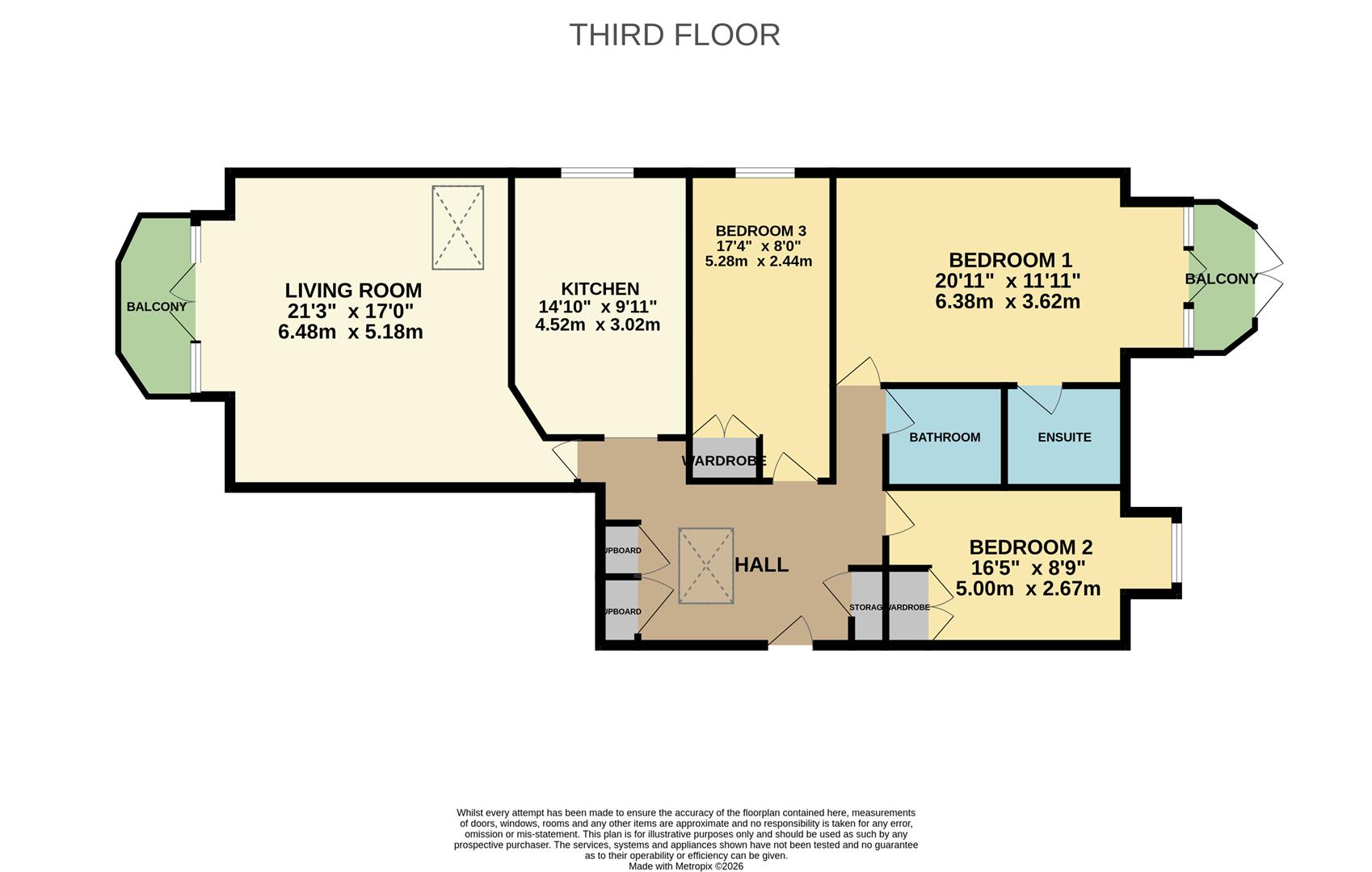 Flat 19, Dukesbury House, 13-15 The Goffs, Eastbourne floorplan
