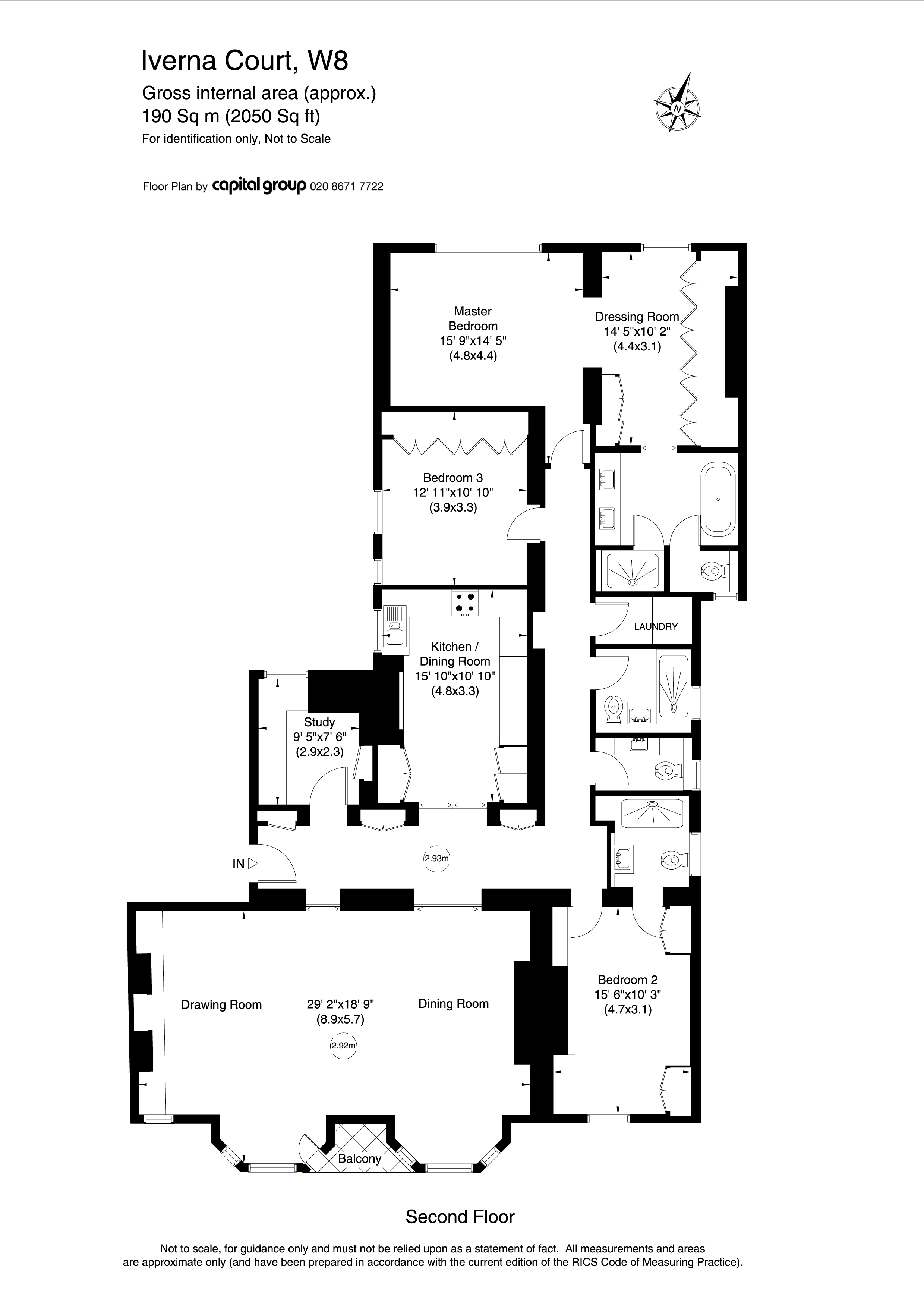 3 Bedrooms Flat for sale in Iverna Court, Kensington, London W8