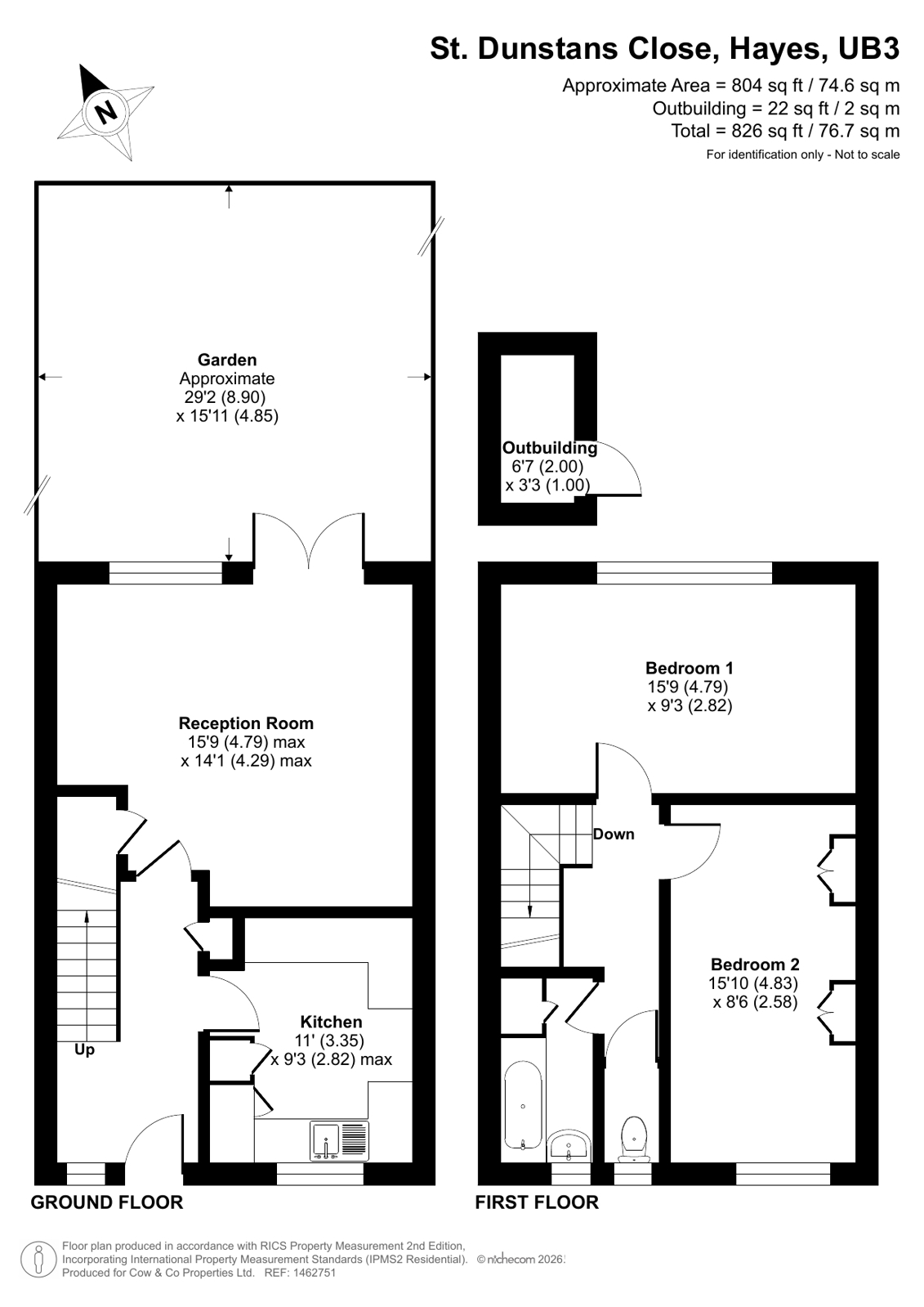 36, St. Dunstans Close, Hayes floorplan