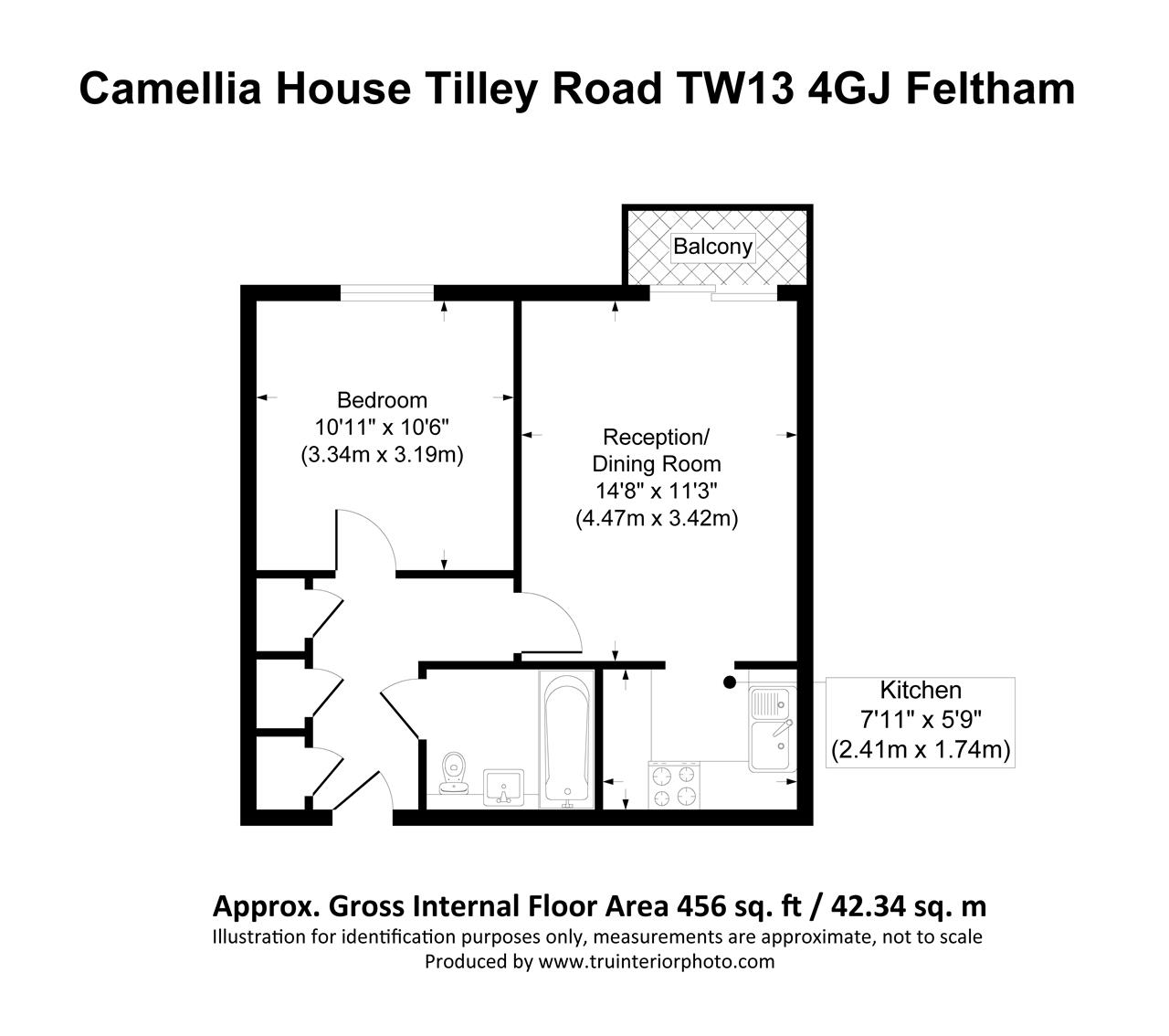 24, Camellia House, Feltham floorplan