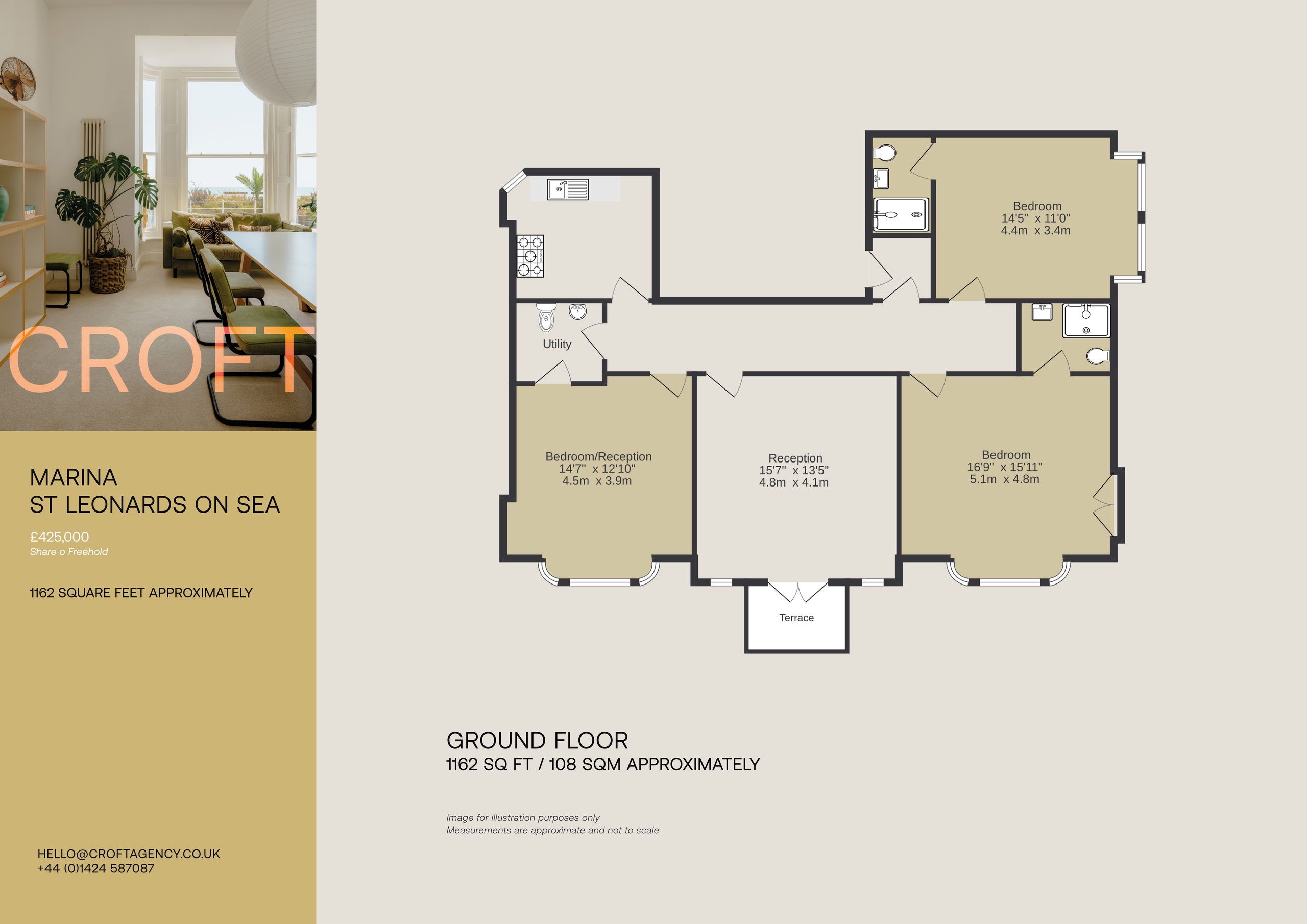 Flat 3 Sussex House, St Leonards-On-Sea floorplan