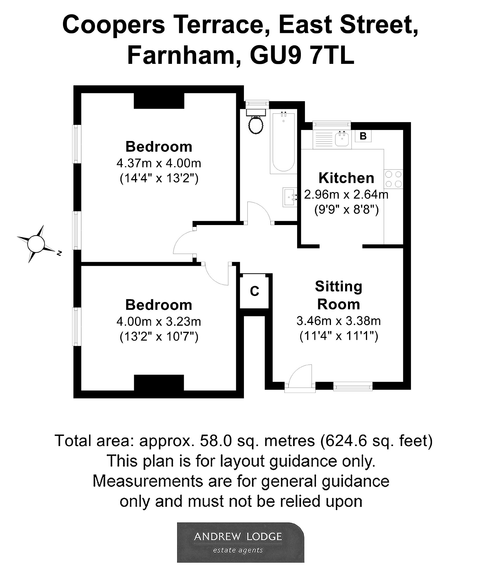 2 Bedrooms Maisonette for sale in Coopers Terrace, East Street, Farnham GU9