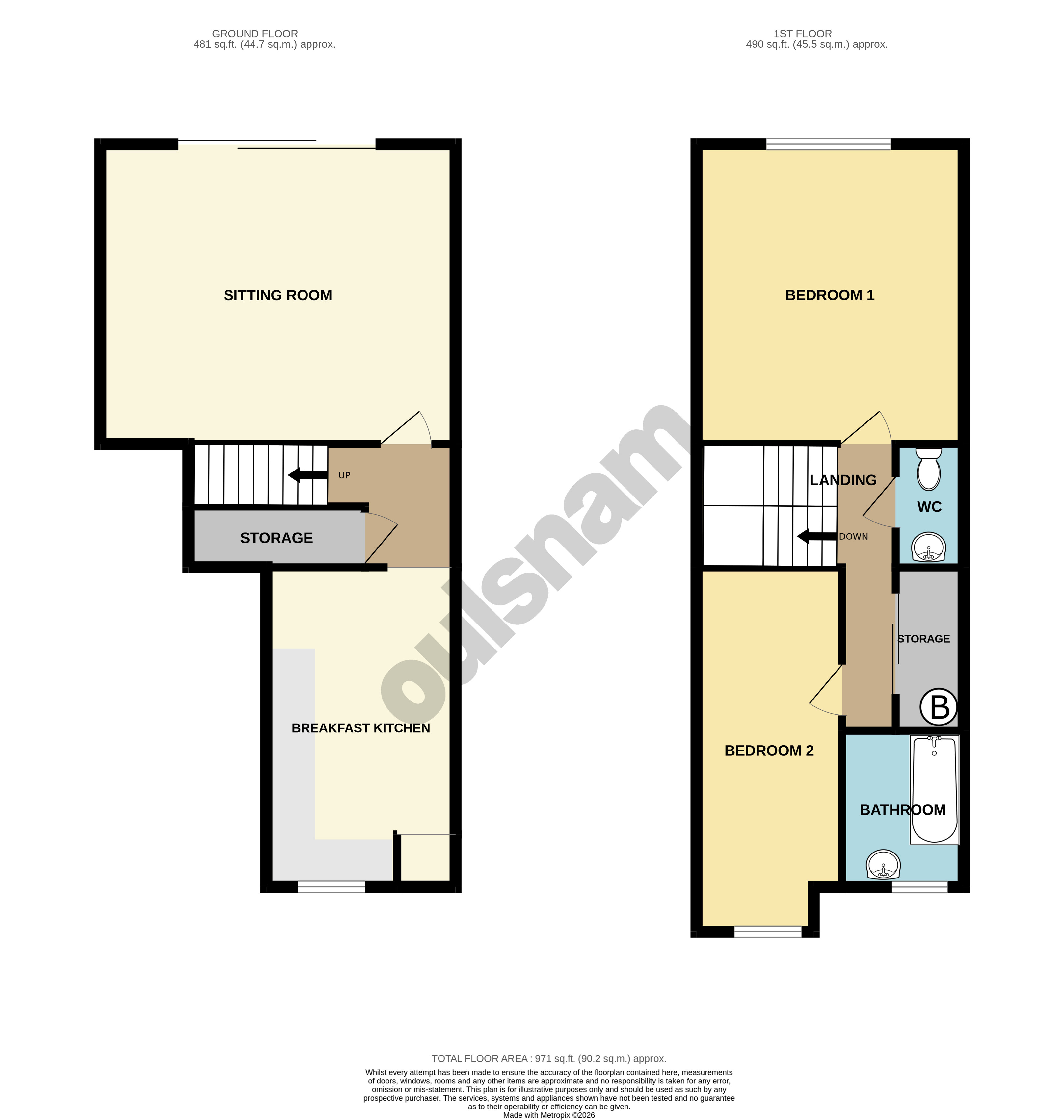 21, Grove Avenue, Birmingham floorplan