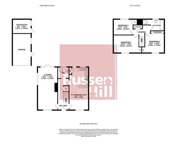 46, Marlingford Way, Norwich floorplan