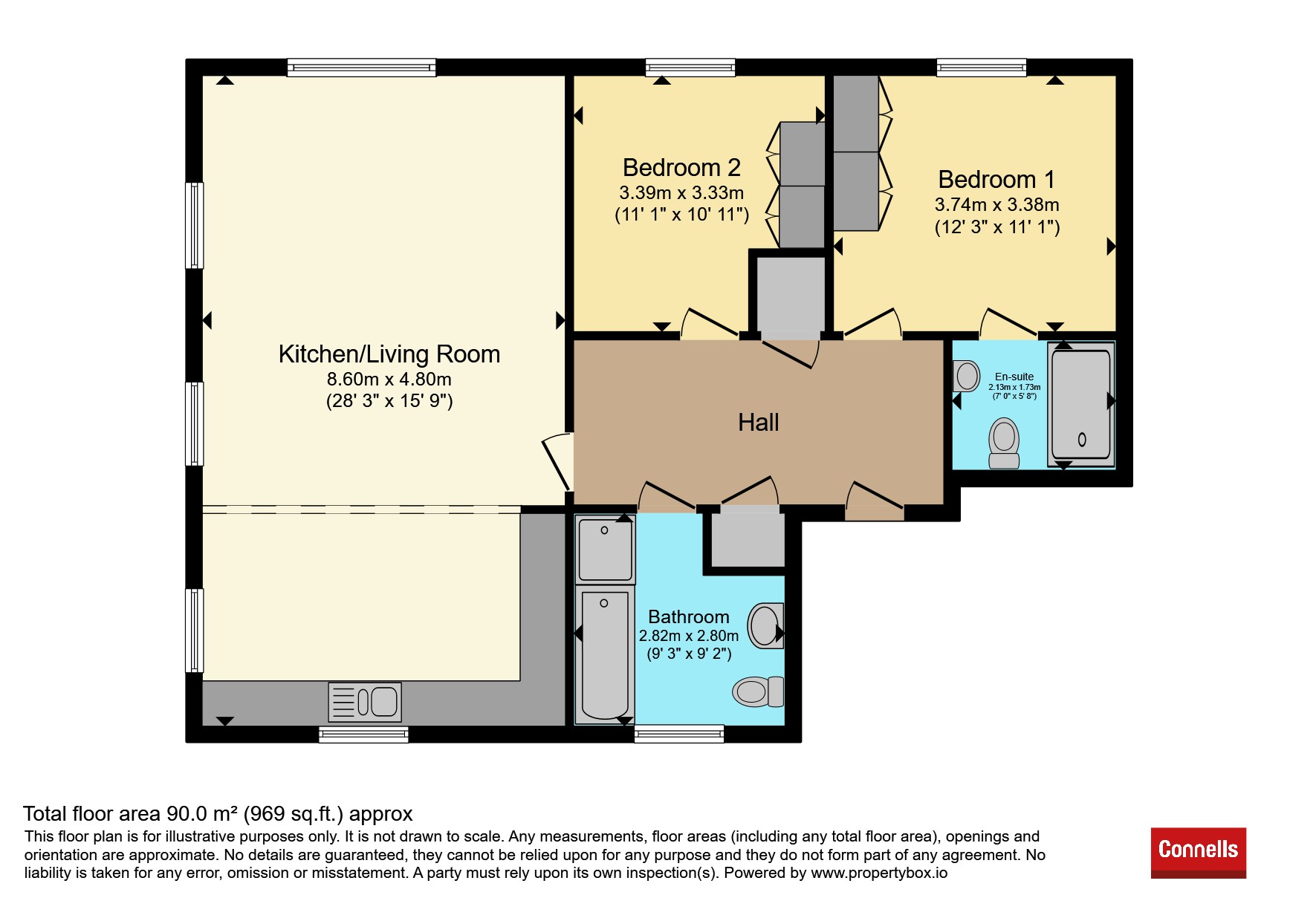 Flat 2, 3, Abbey Court, DORCHESTER floorplan