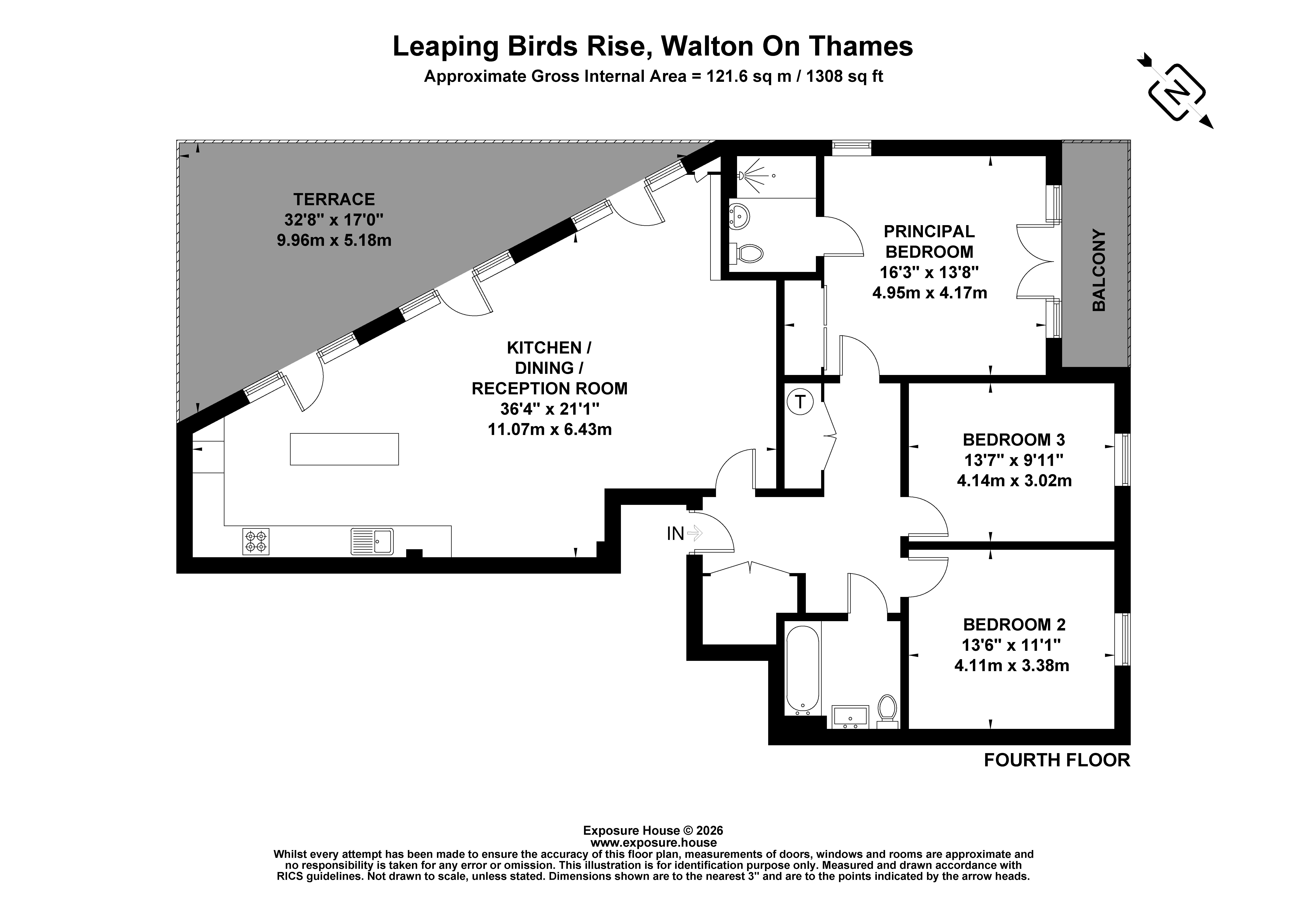 Flat 19, Watson House, 1, Leaping Birds Rise, Surrey floorplan