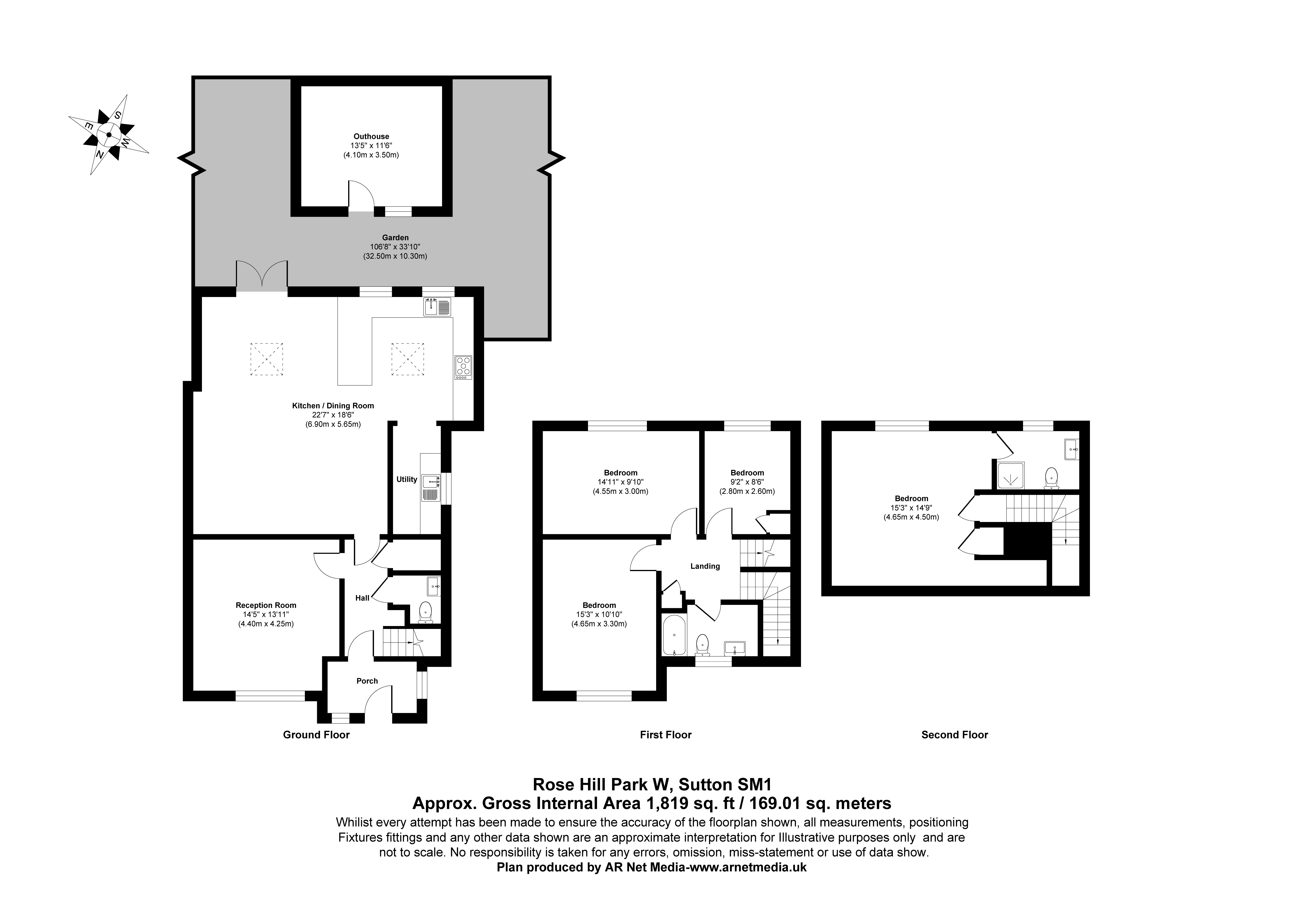 83, Rose Hill Park West, Sutton floorplan