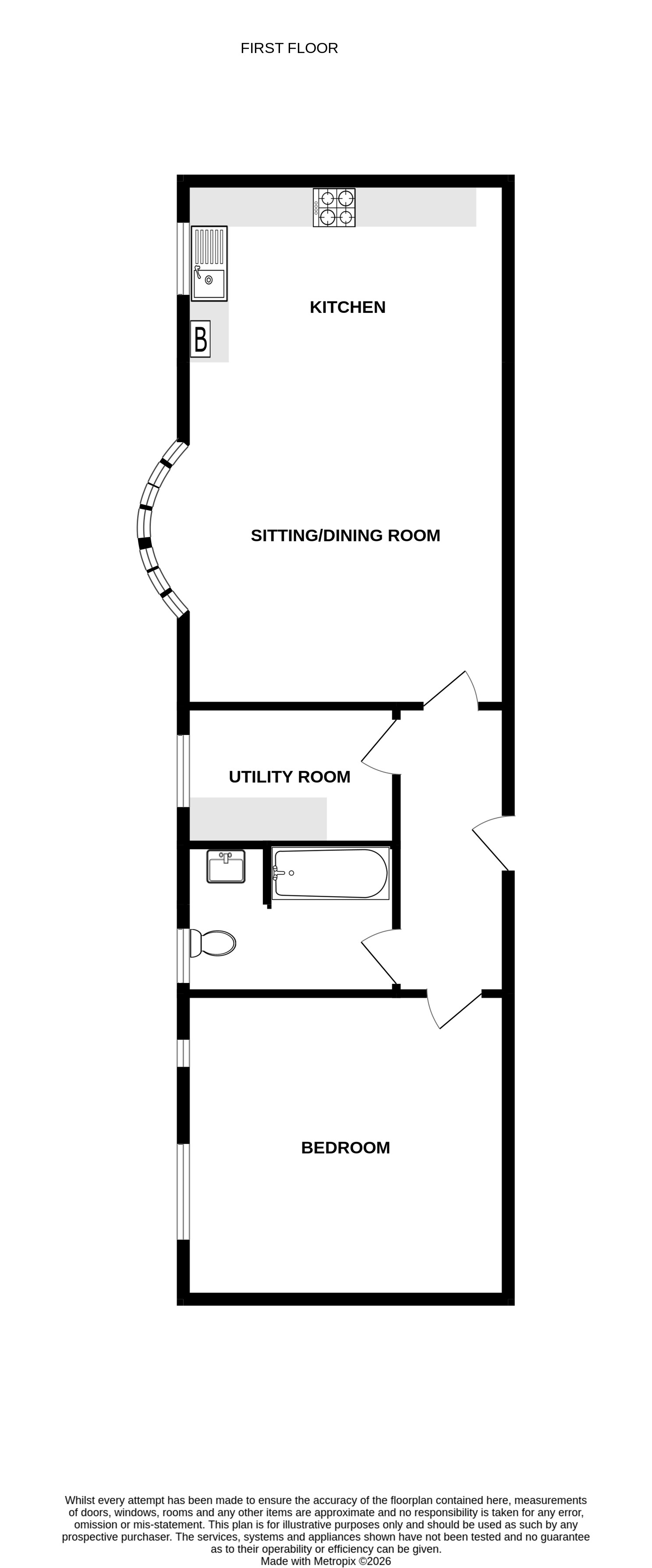 Flat 3 Grosvenor Mansions, Queen Street, Deal floorplan