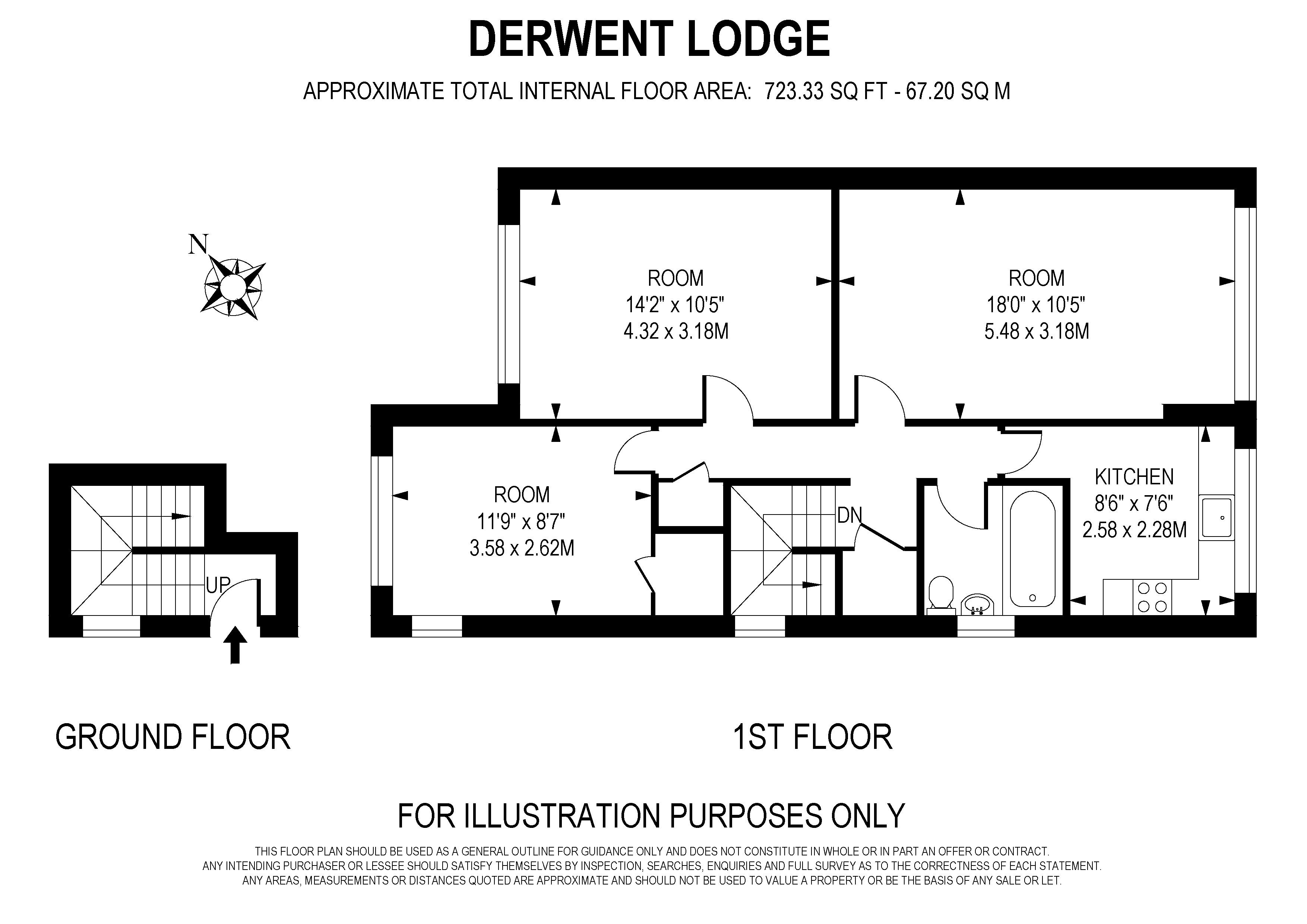 2 Bedrooms Maisonette to rent in St. Philips Avenue, Worcester Park KT4