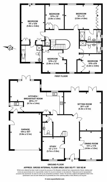 5 Bedrooms Detached house to rent in Grange Place, Walton-On-Thames KT12