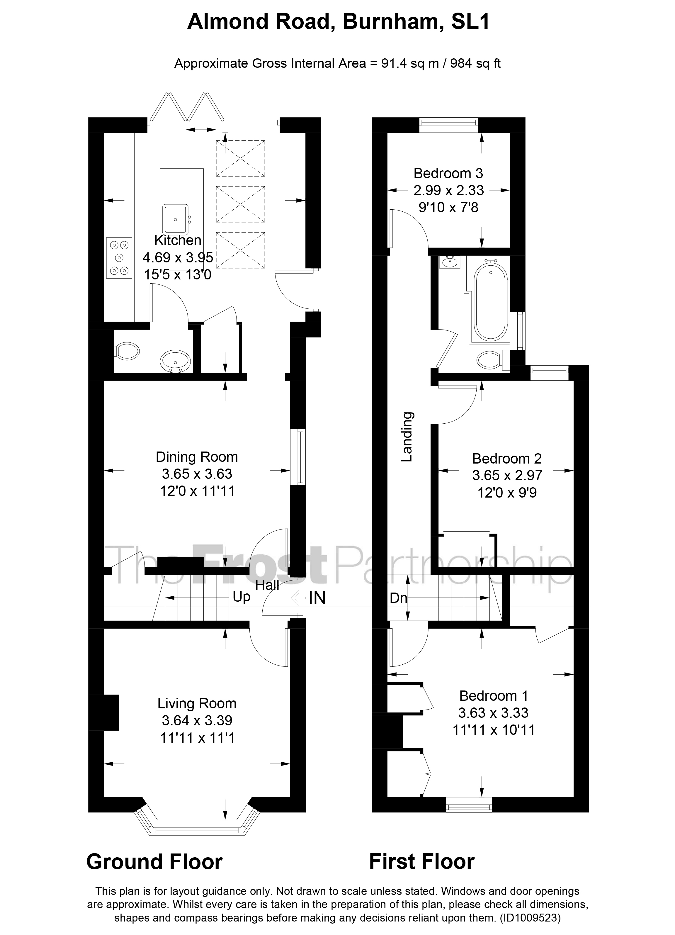 22, Almond Road, Burnham floorplan