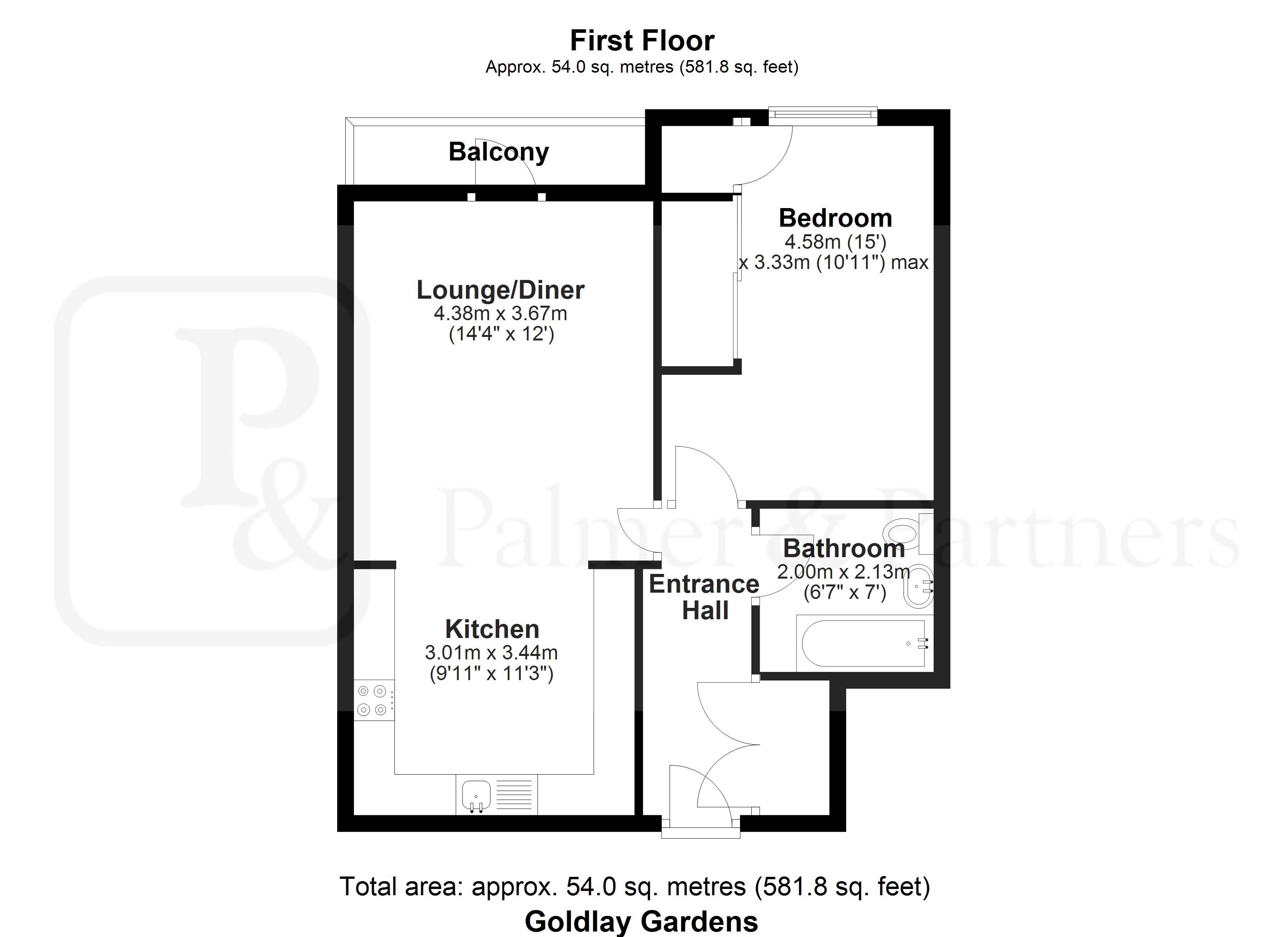 41, Goldlay Gardens, Chelmsford floorplan