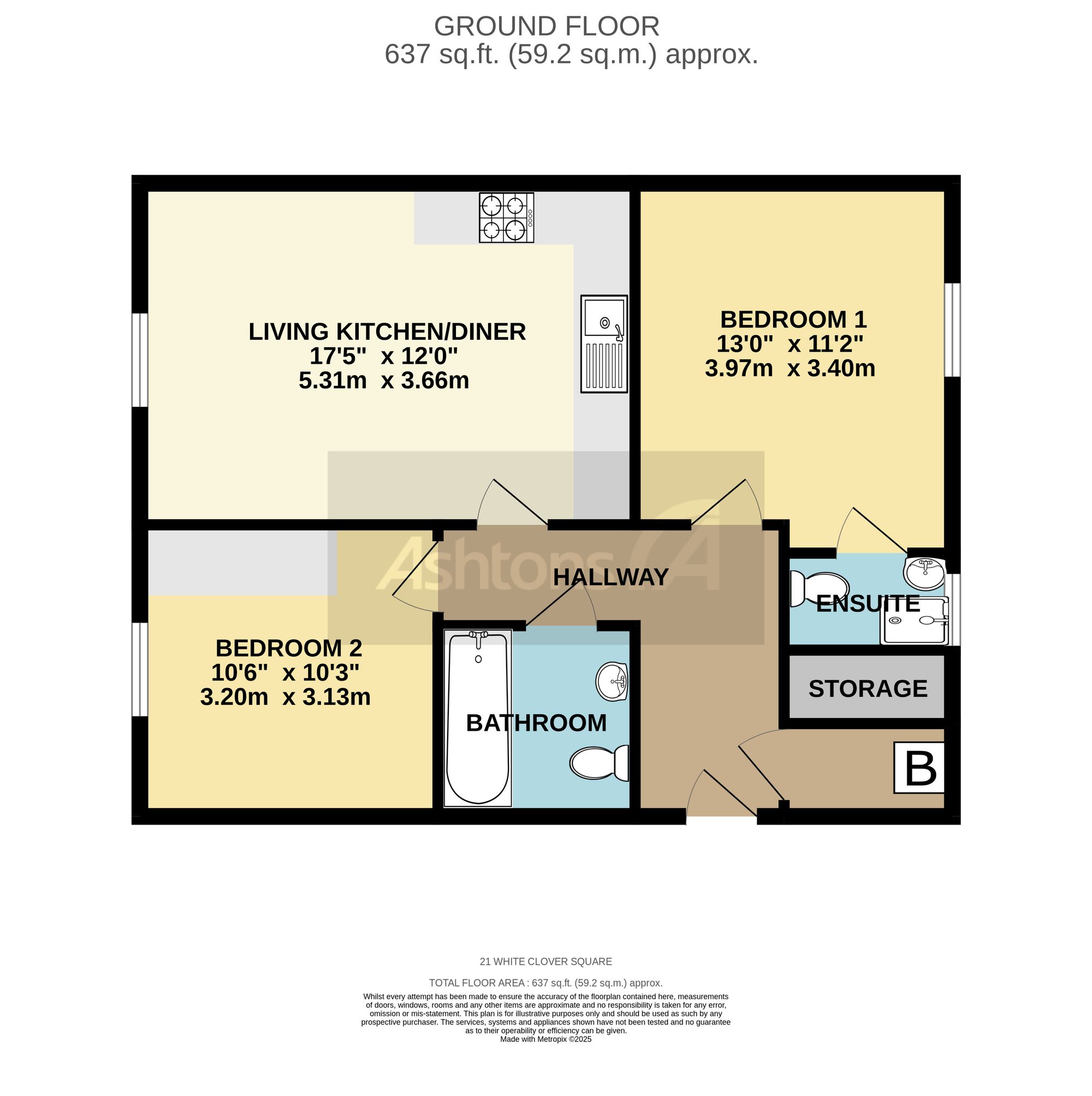 21 White Clover Square, Lymm floorplan