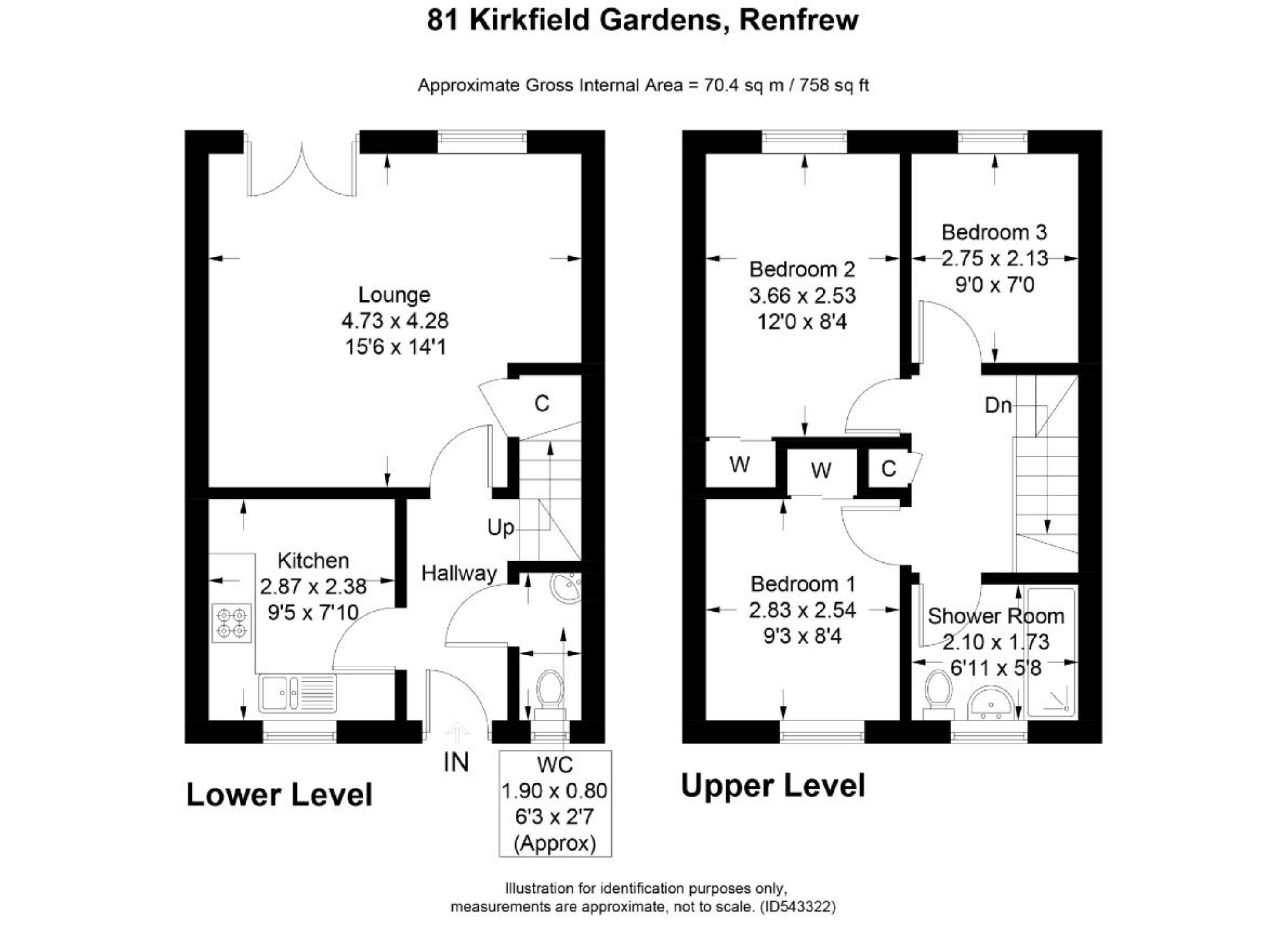 3 Bedrooms End terrace house for sale in Kirkfield Gardens, Renfrew PA4