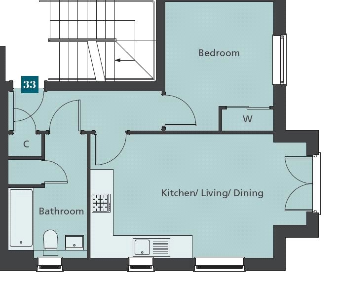Flat 2 Hawkes House,, Steel Close, Newbury floorplan