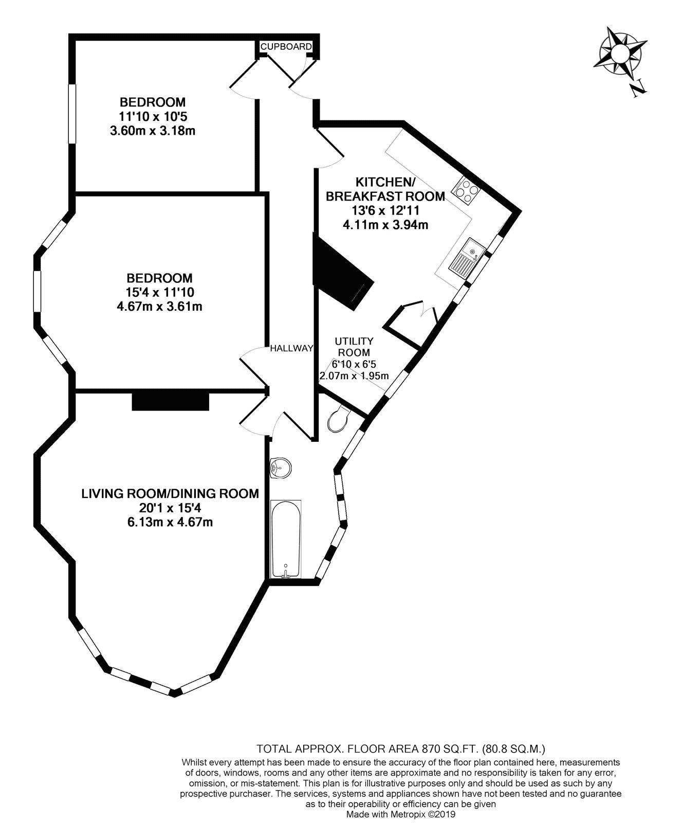 2 Bedrooms Flat to rent in Donnington Road, Willesden Green NW10