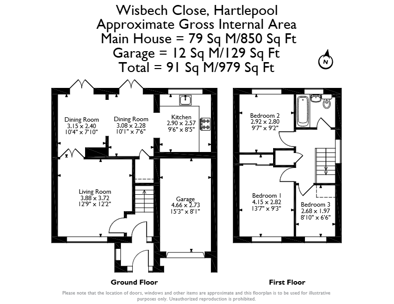 Wisbech Close, Hartlepool, TS25 floorplan