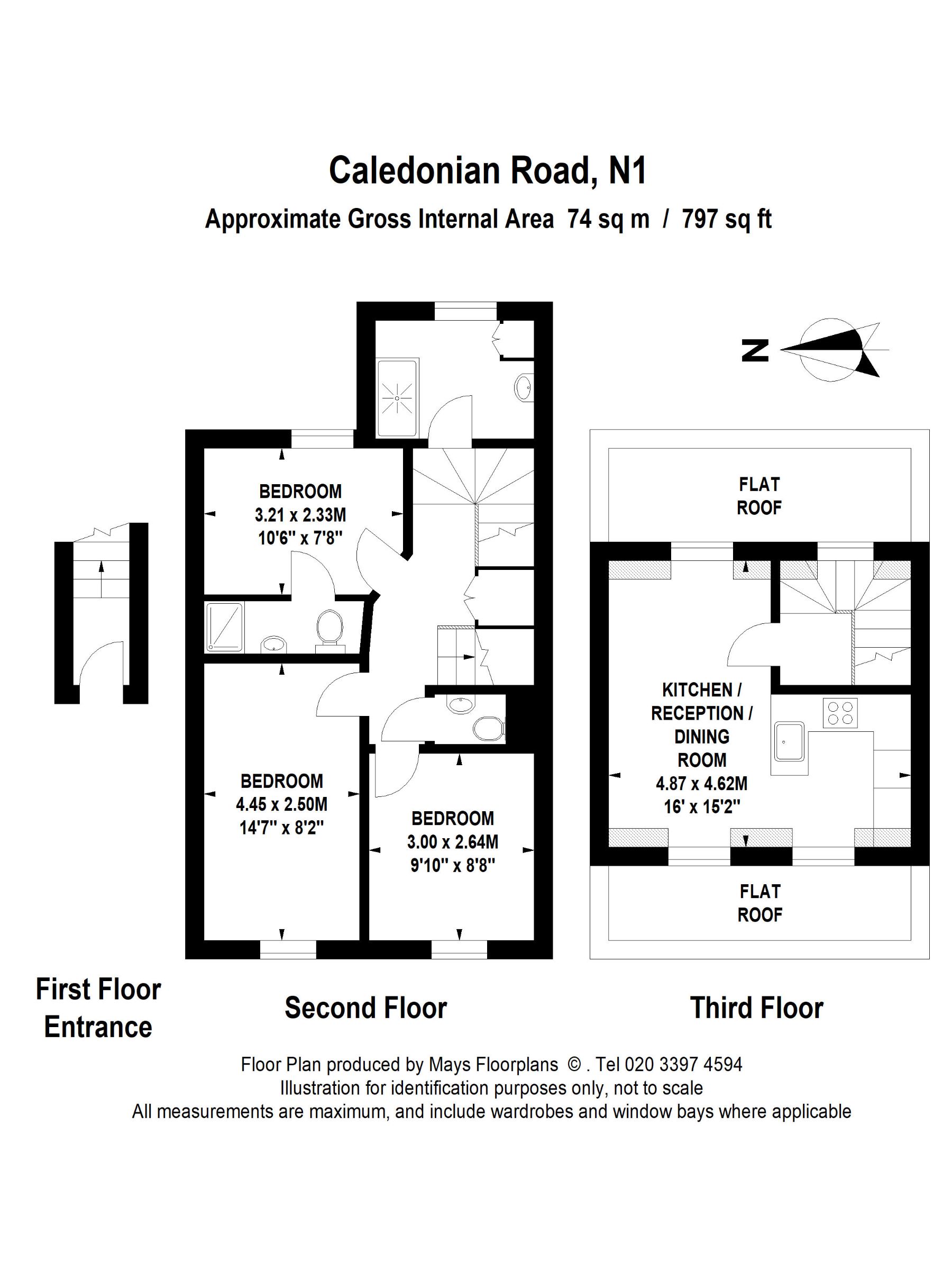 Top Floor,348C Caledonian Road, London floorplan