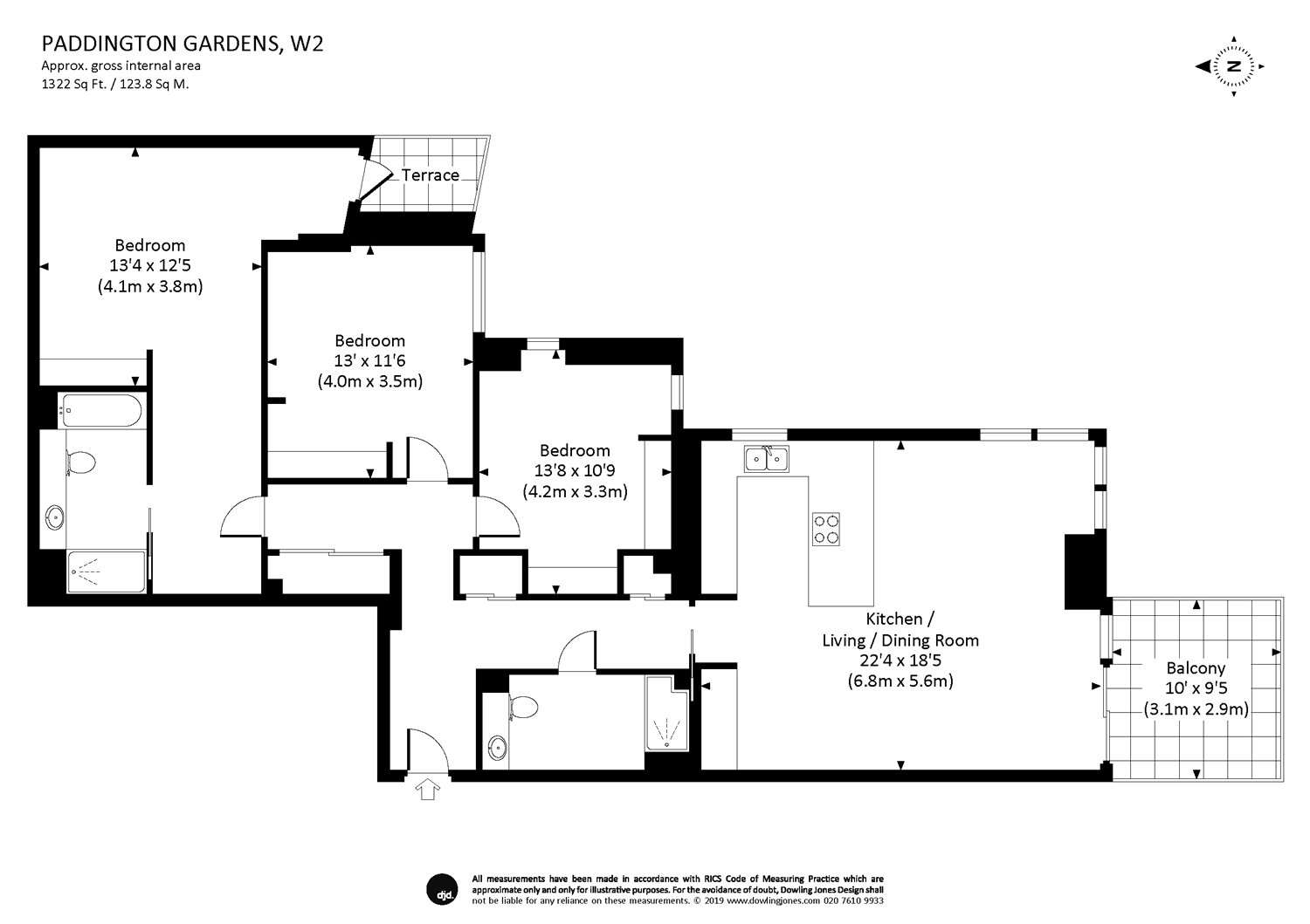 3 Bedrooms Flat for sale in Paddington Gardens, London W2