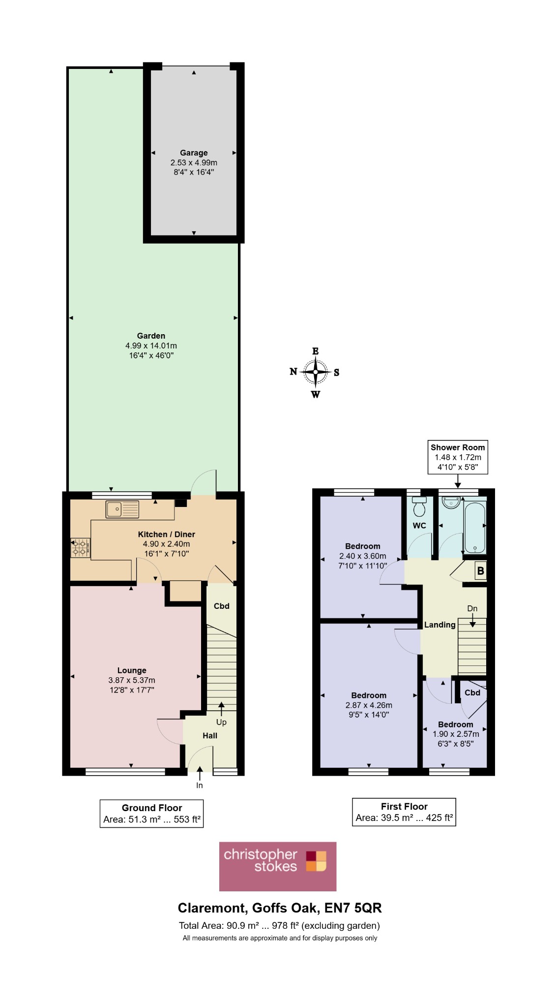56 Claremont, Cheshunt, Hertfordshire floorplan