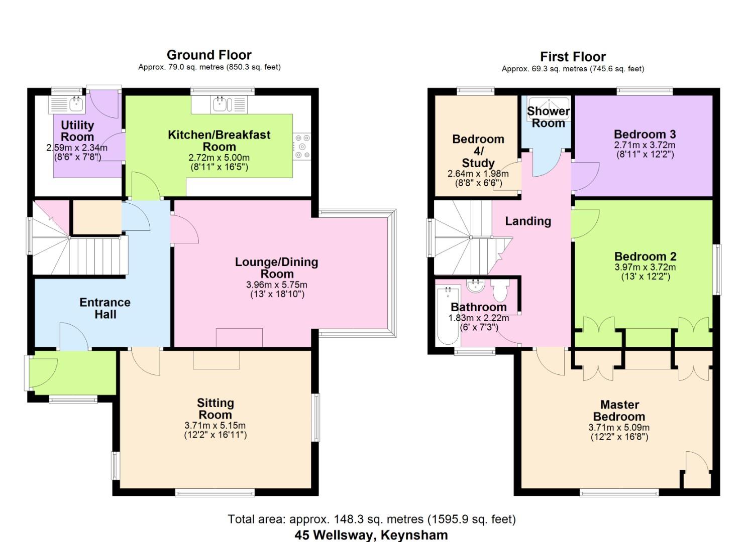 45, Wellsway, Bristol floorplan