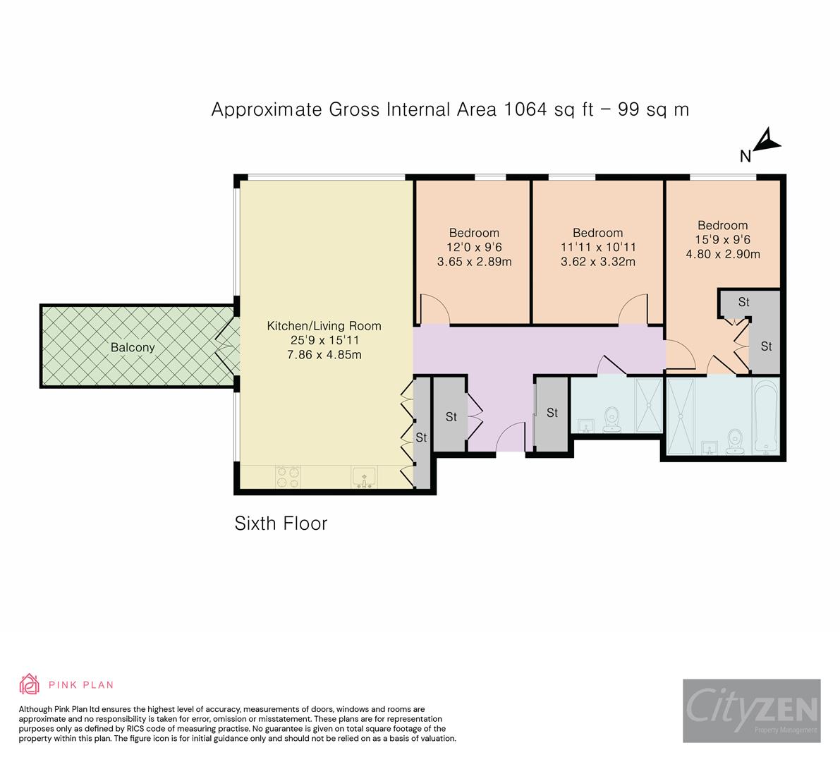 53, Hollandbury House, 4 Brent Way, London floorplan