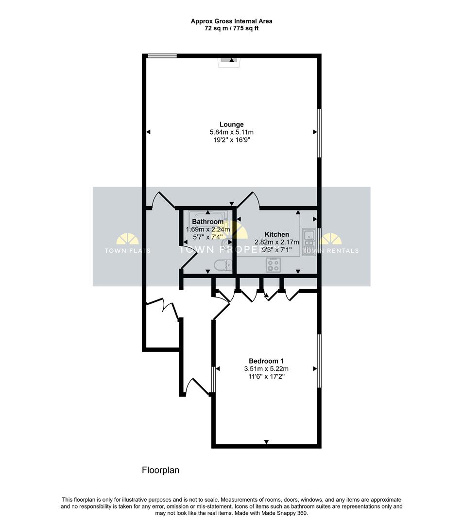 Flat 3a, 7, Grassington Road, Eastbourne floorplan