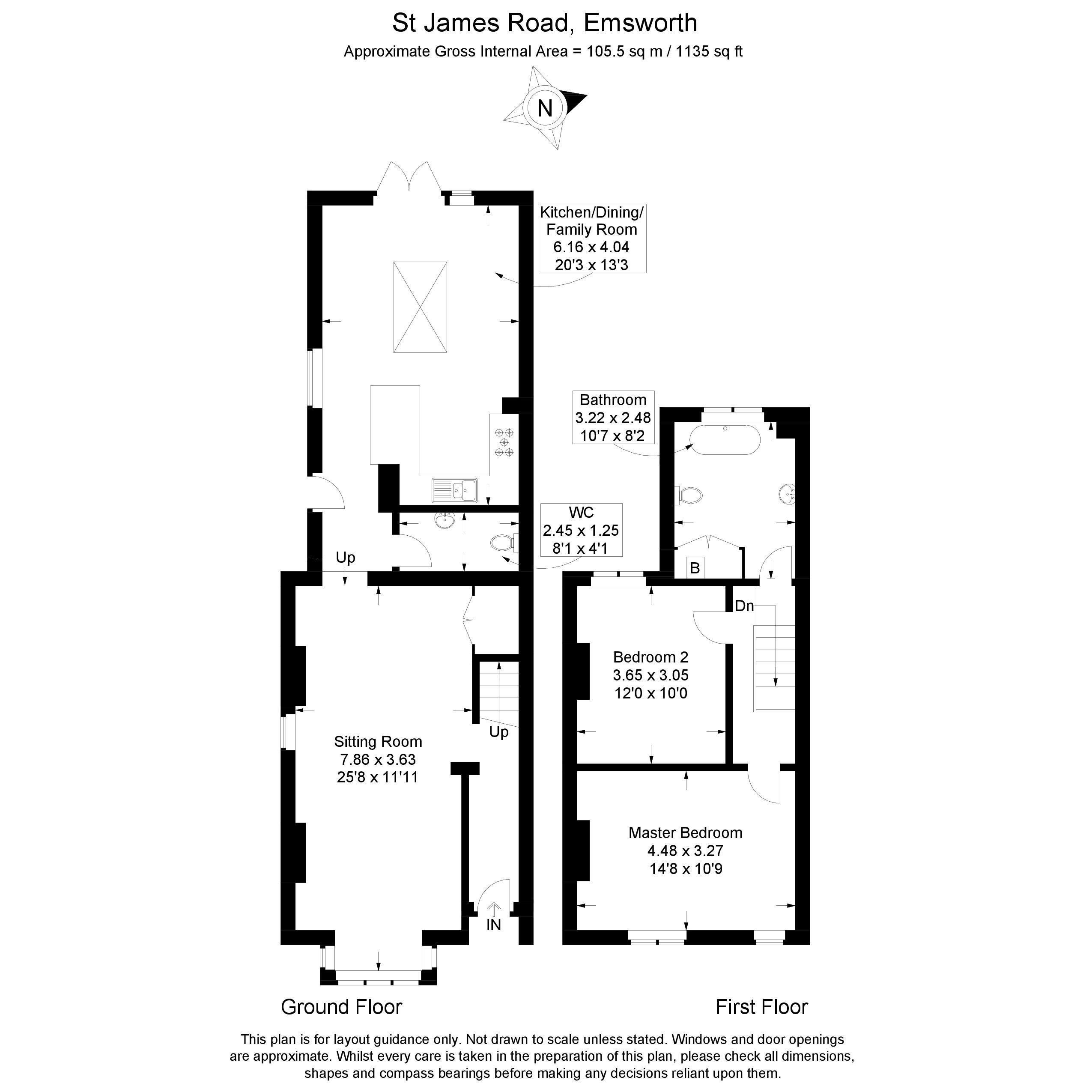 3, St. James Road, Emsworth floorplan