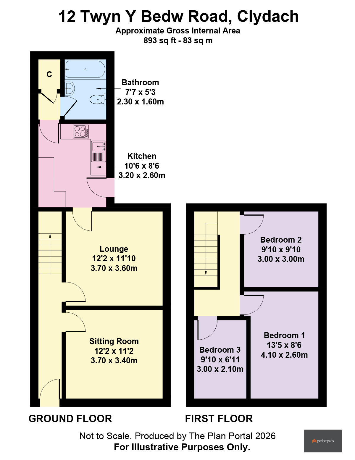 12 Twyn y Bedw, Clydach floorplan