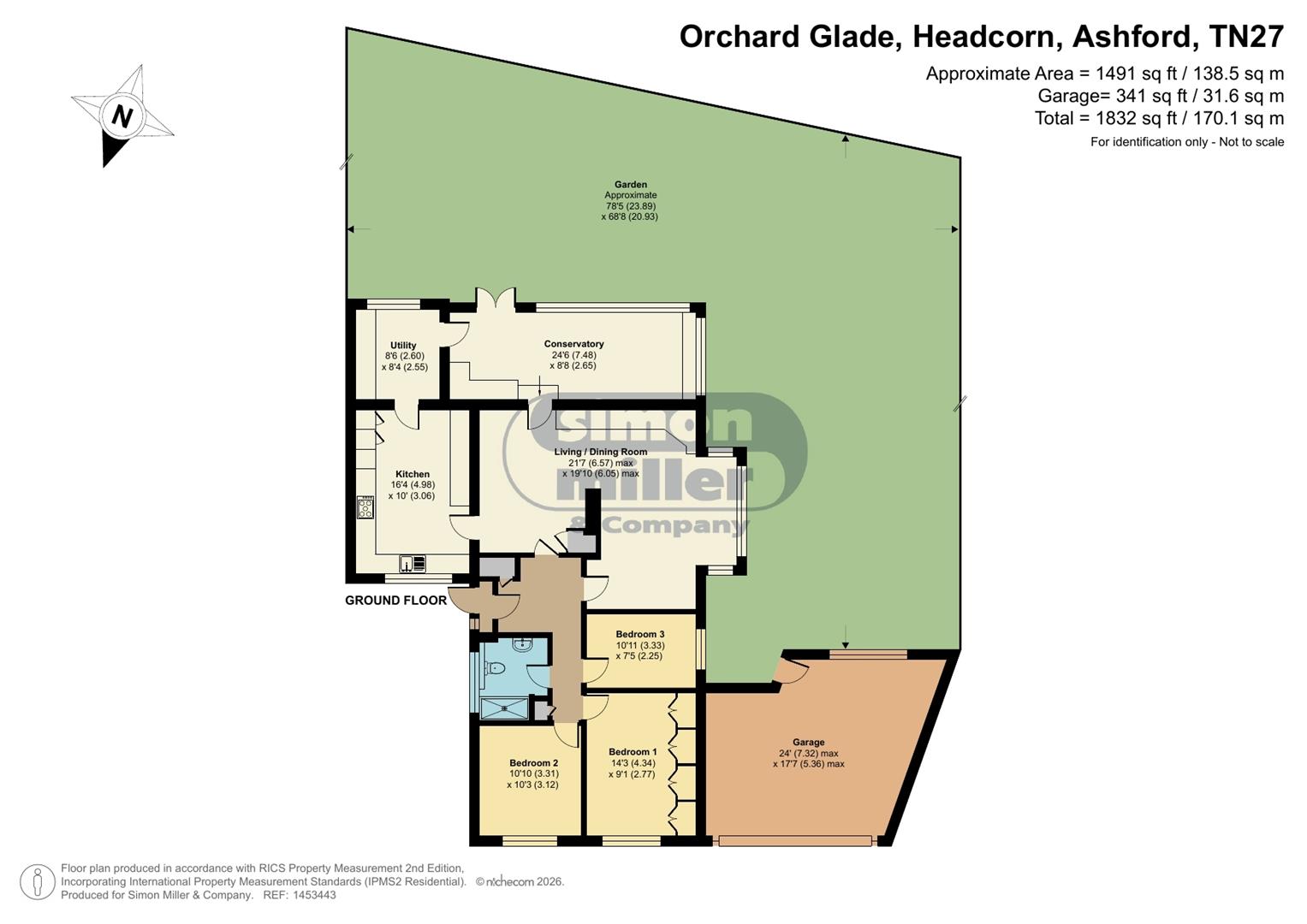 33, Orchard Glade, Ashford floorplan