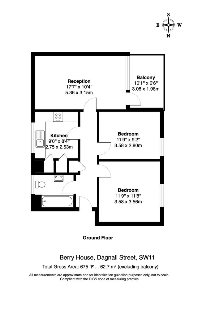Flat 52, Berry house, Dagnall Street, London floorplan