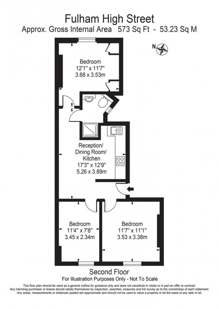 3 Bedrooms Flat to rent in Fulham High Street, Fulham SW6