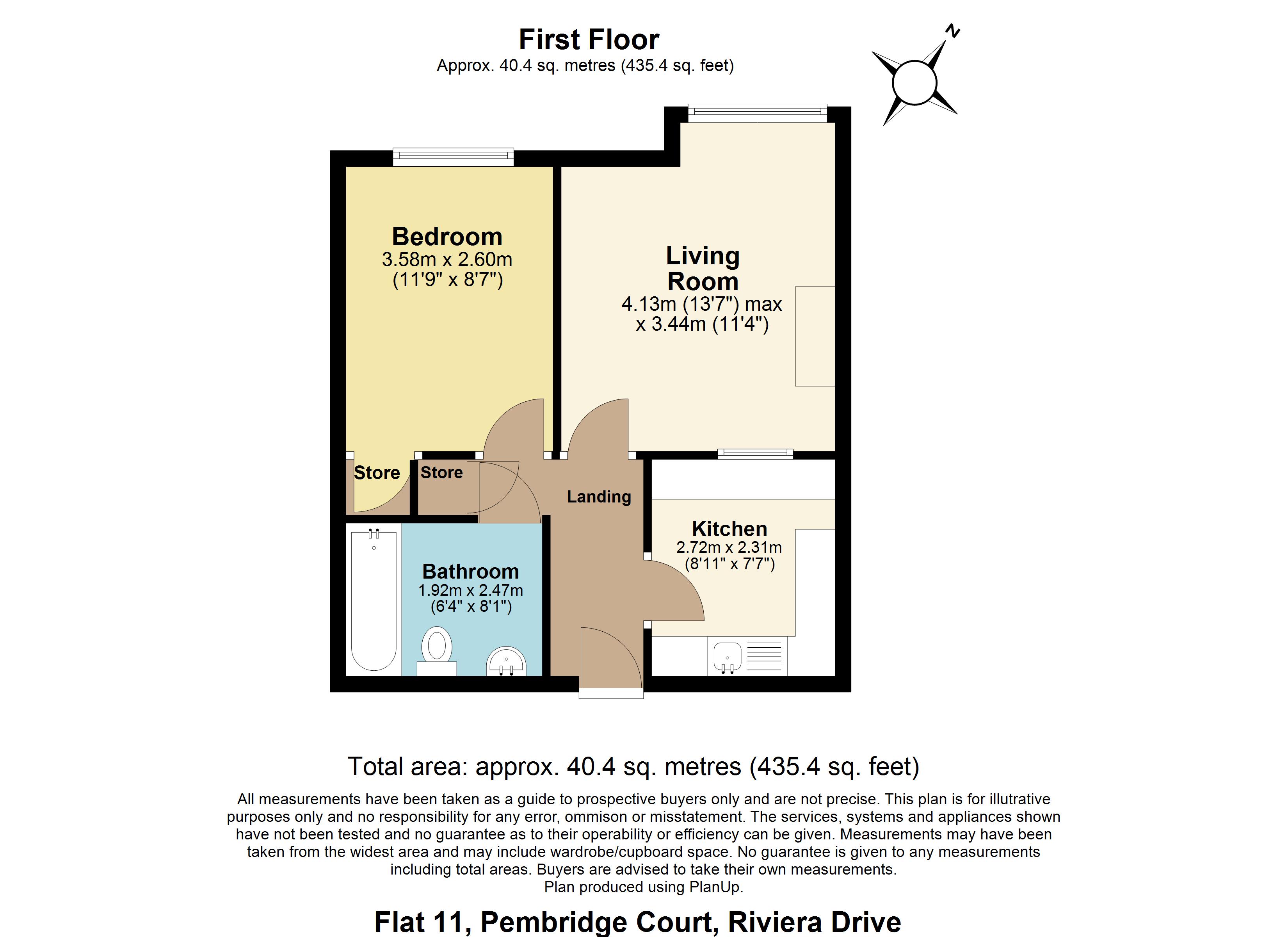 Flat 11, Pembridge Court,, Riviera Drive, Essex floorplan
