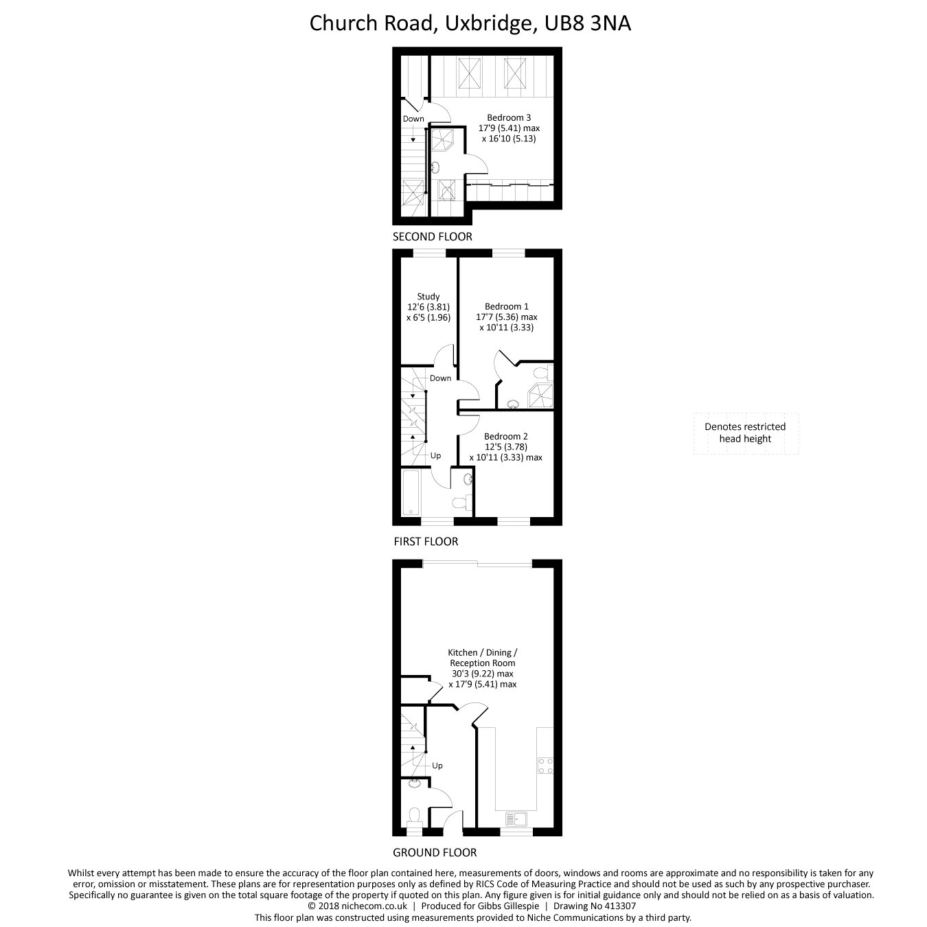 3 Bedrooms Terraced house for sale in Church Road, Uxbridge, Middlesex UB8