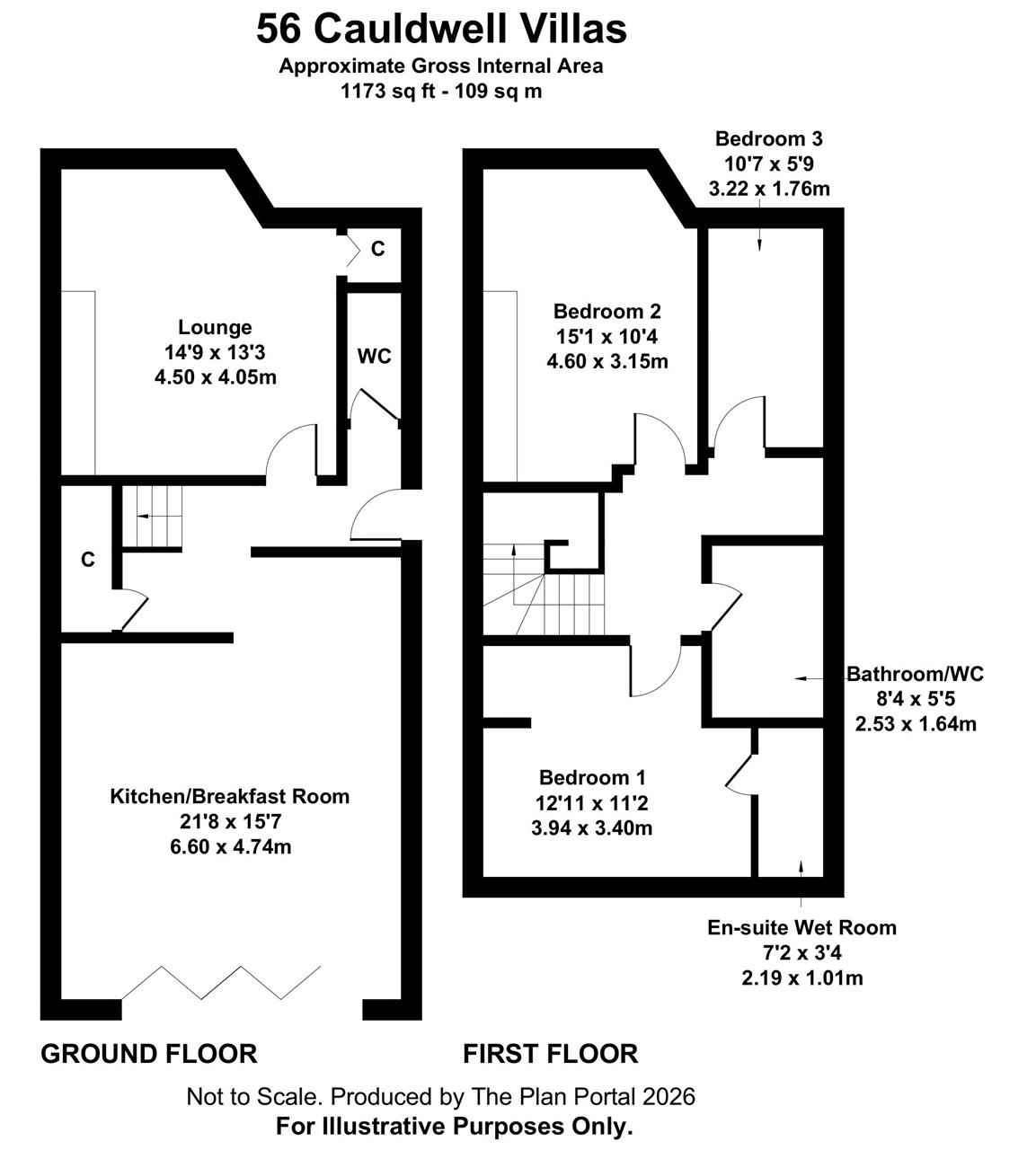 56, Cauldwell Villas, South Shields floorplan