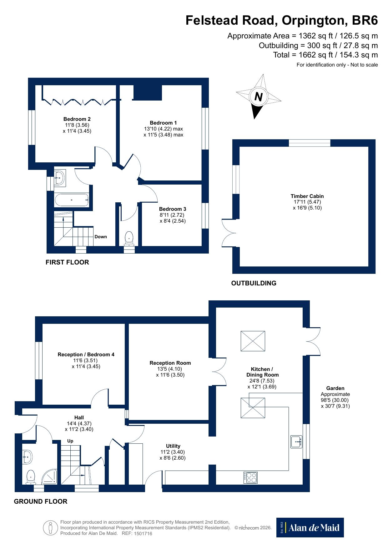 91, Felstead Road, Orpington floorplan